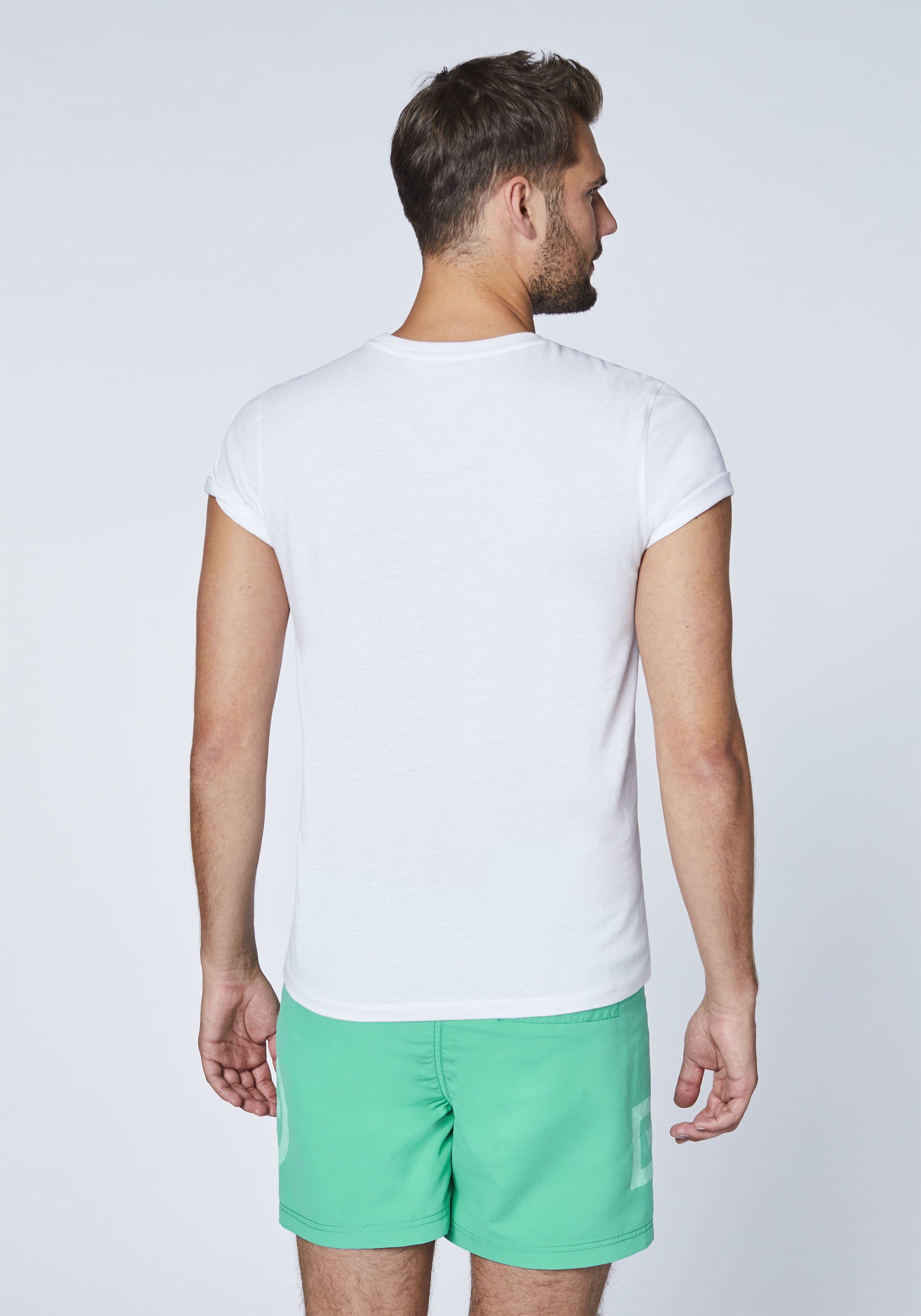Logo Chiemsee Basic-Stil mit White T-Shirts 2 im Bright Print-Shirt