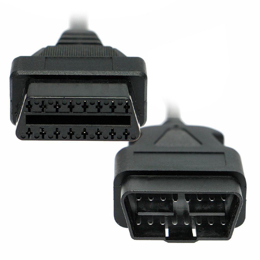 Bolwins J15C OBD 2 II Verlängerung Kabel Adapter Kupplung 16Pin Diagnose Verlängerungskabel, OBD II 16-Pin Stecker, OBD II 16-Pin Buchse (150 cm), sichere Datenübertragung