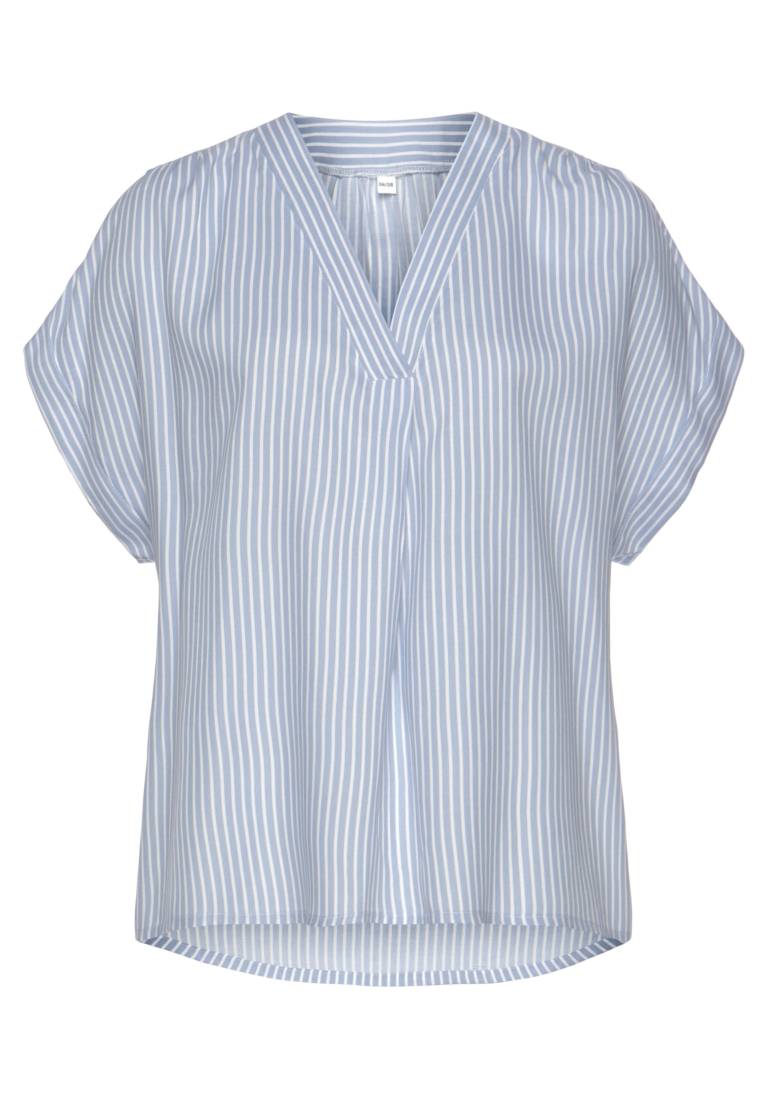 Vivance Kurzarmbluse, mit Streifendesign, Damenbluse, casual günstig online kaufen