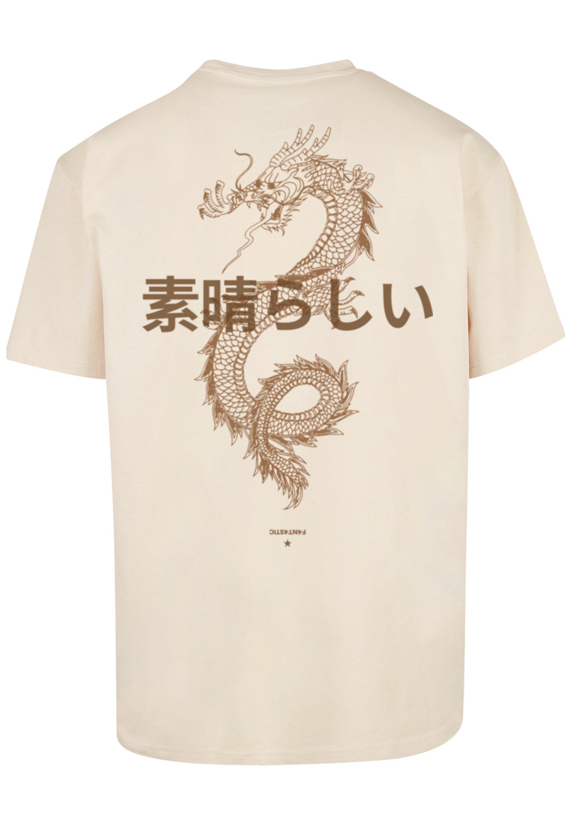 T-Shirt sand F4NT4STIC Drache Print Lila