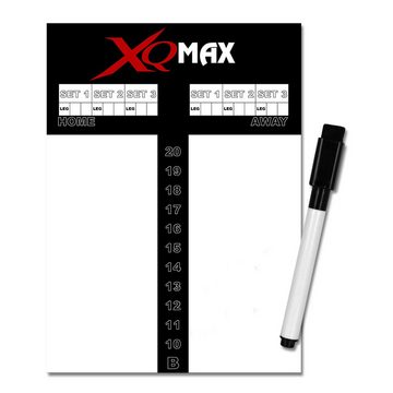 XQMAX Dartscheibe Dart Starter-Set inkl. Dartmatte grau, (Dartset, Dart), Dartboard Steeldarts Dartteppich Spielstandstafel Marker
