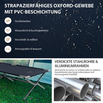 COSTWAY Feldbett Campingbett mit Tragetasche, klappbar, 214,5x42x49,5cm