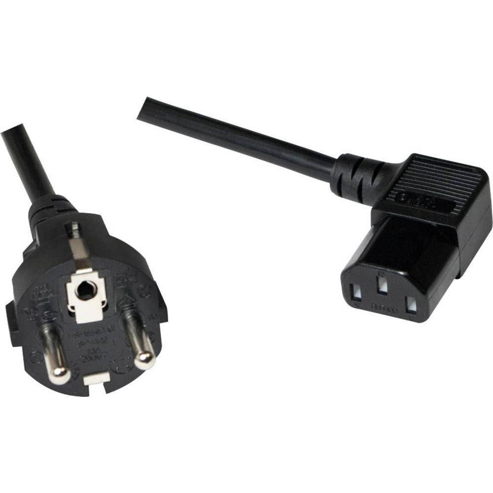 LogiLink ® CP118, Netzkabel Schutzkontakt Stecker auf C13 Computer-Kabel, (2.00 cm) | Stromversorgungskabel