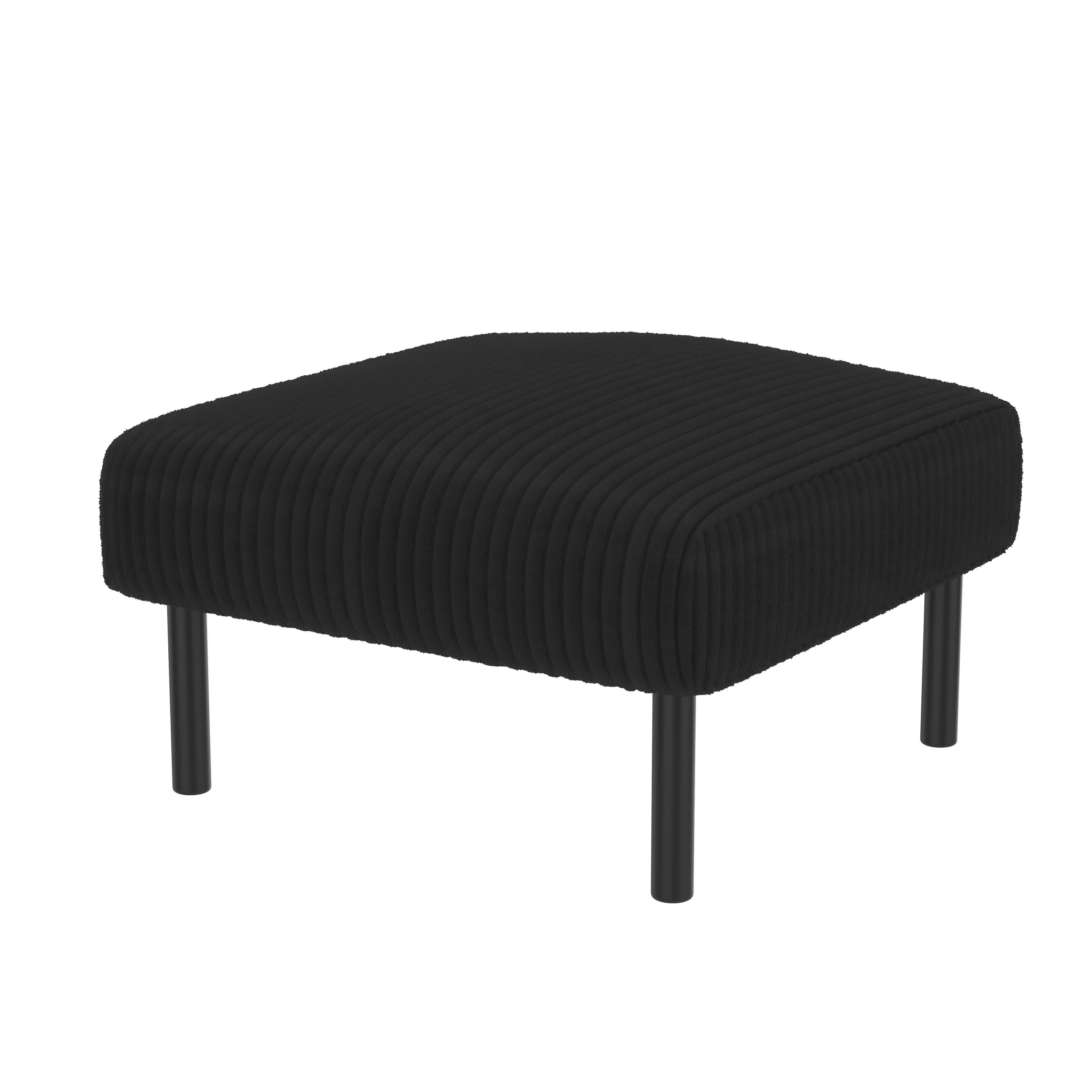 BlingBin Polsterhocker Sitzhocker, Cord-Stoff Hocker mit Metallgestell (Fußhocker, 1 St., 56 × 51 × 39 cm), Vielseitig als Fußbank, Sitzhocker oder Beistelltisch nutzbar