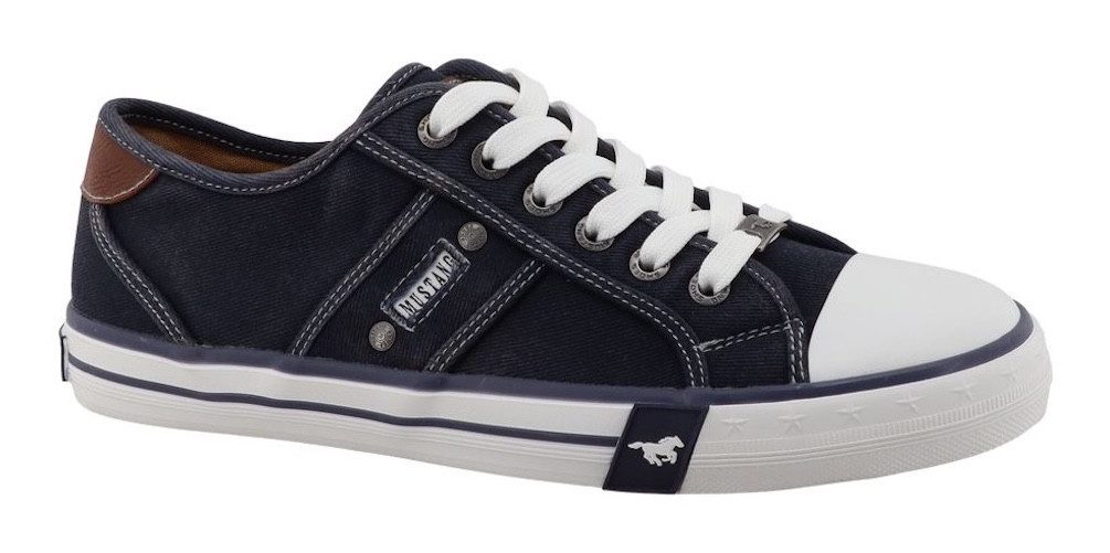 Mustang Shoes Calogero Sneaker Freizeitschuh, Halbschuh, Schnürschuh mit modischen Kontrastnähten