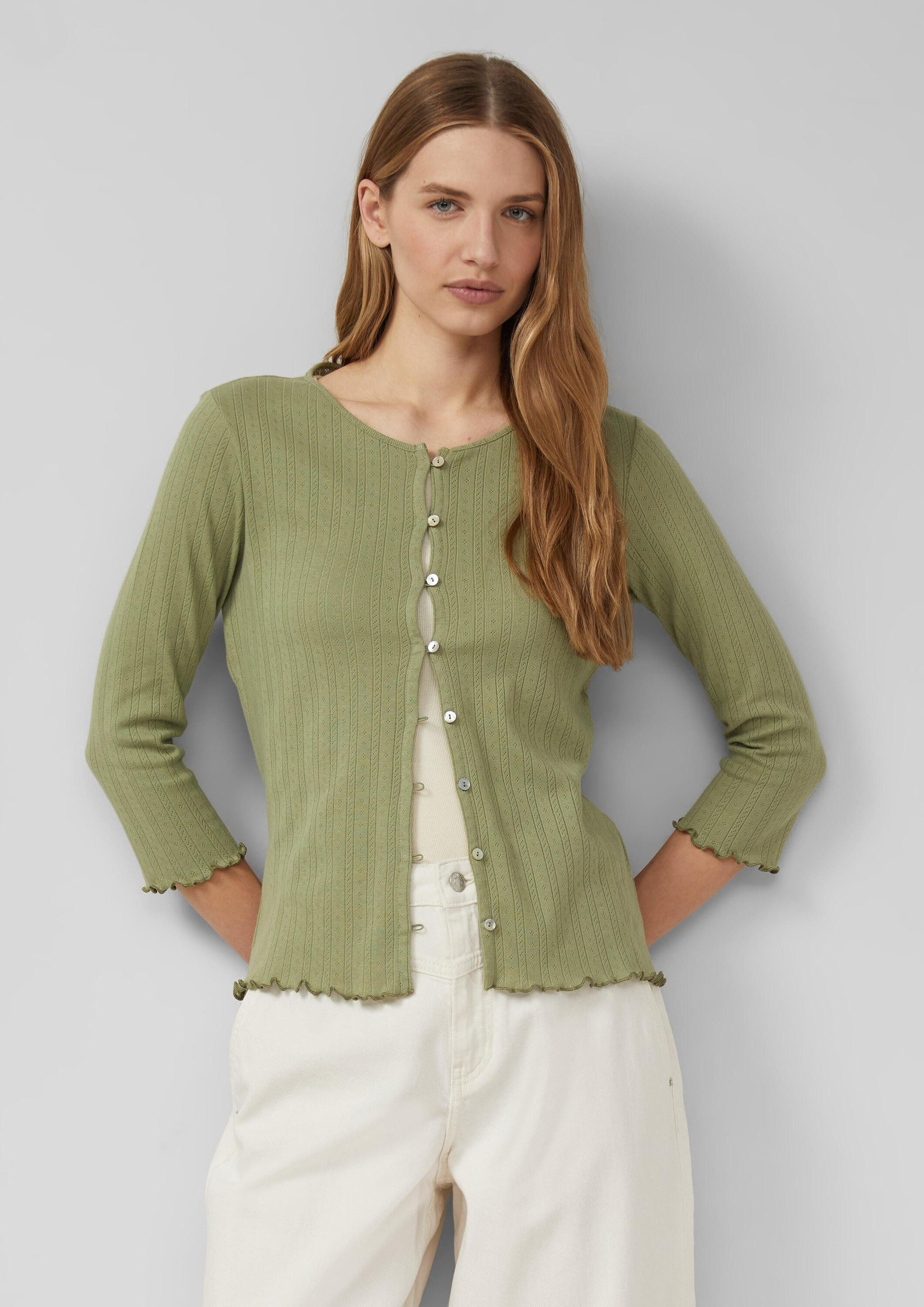 s.Oliver Cardigan Indoor-Jacke Pointelle-Jacke