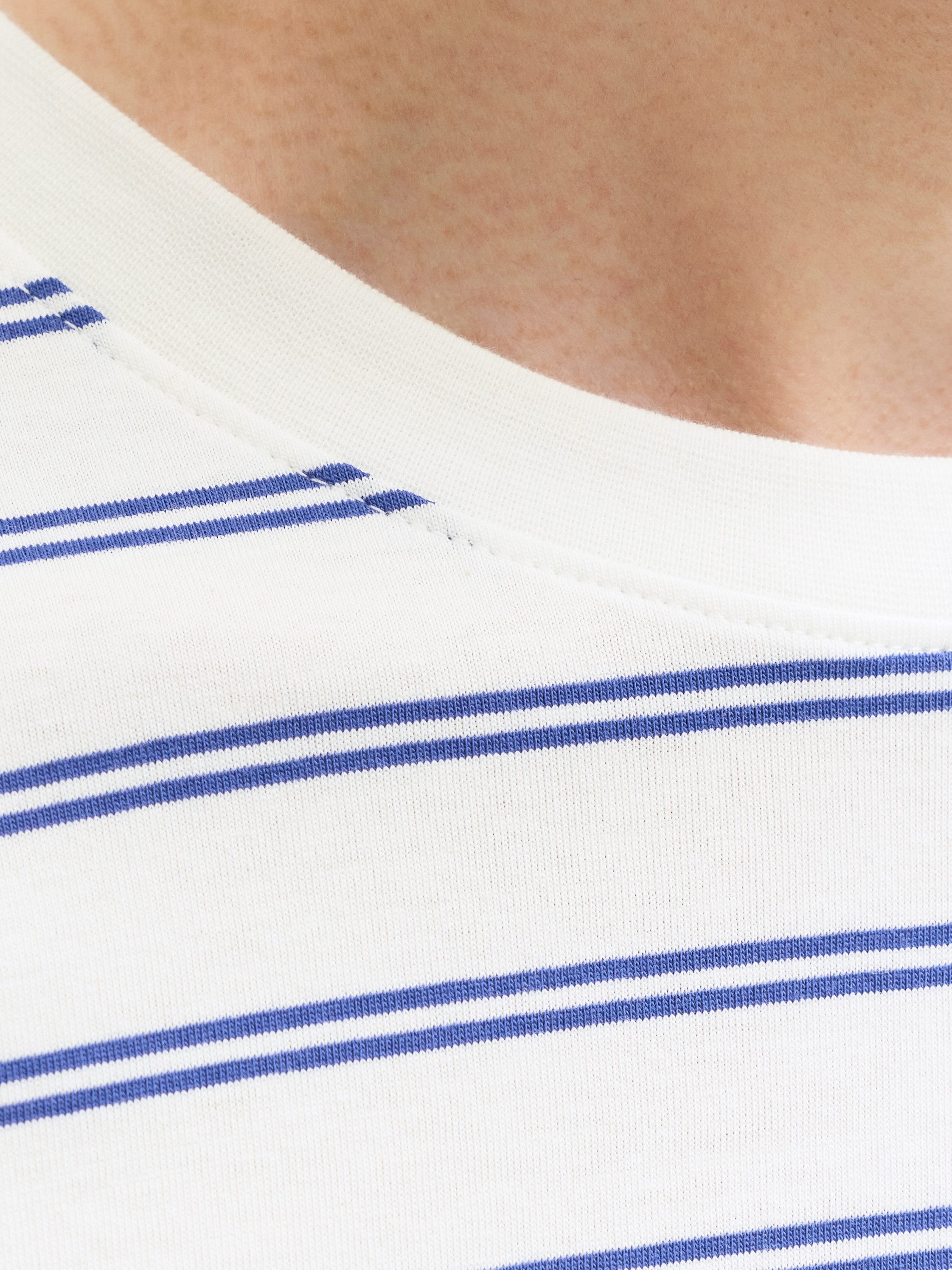 Jack & Jones T-Shirt JORNORREBRO STRIPE TEE SS CN LN Baumwolle, relaxed fit