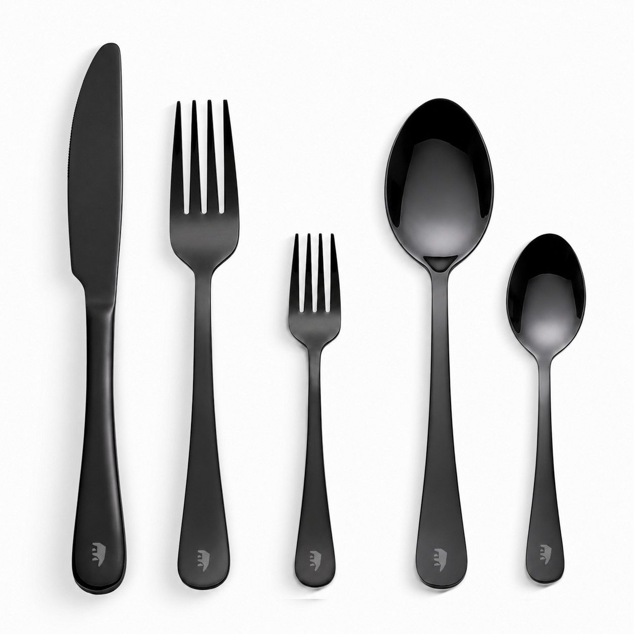 Roxlin Besteck-Set Roxlin Besteckset 30-tlg Plain Design Edelstahl, Gold/Schwarz/Silber
