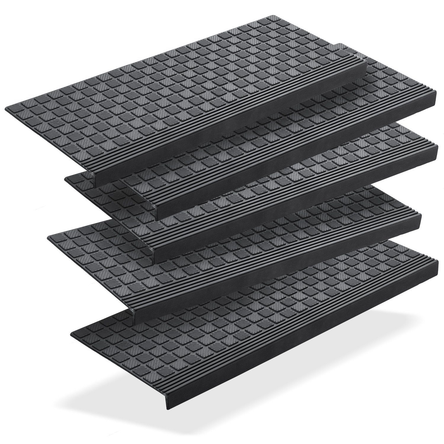 BigDean Stufenmatte 5x Gummi 65x25cm Treppenstufen günstig online kaufen