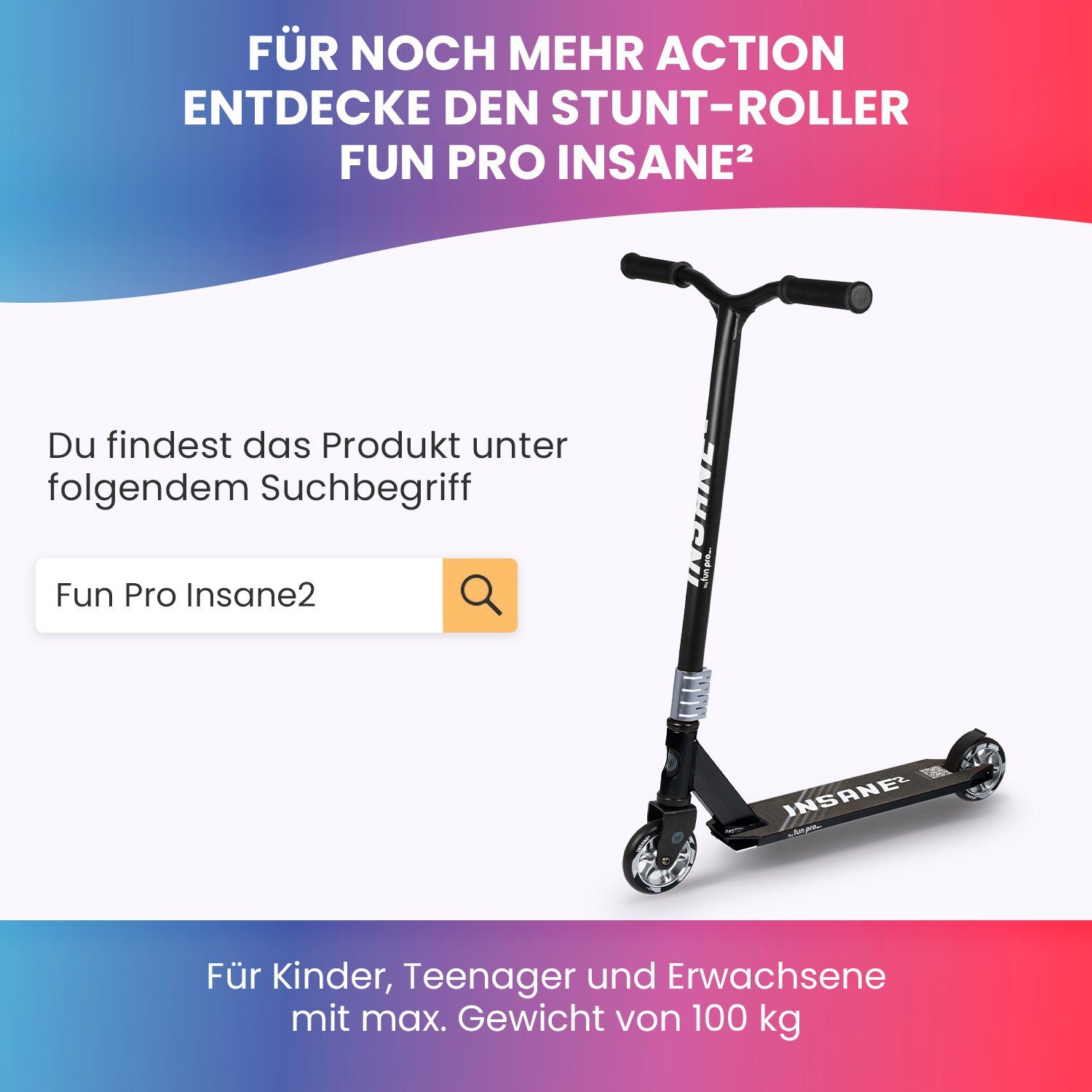 Kinder Roller, klappbar FIVE Roller Scooter pro Cityroller fun Kinder Kick - Stunt Tretroller