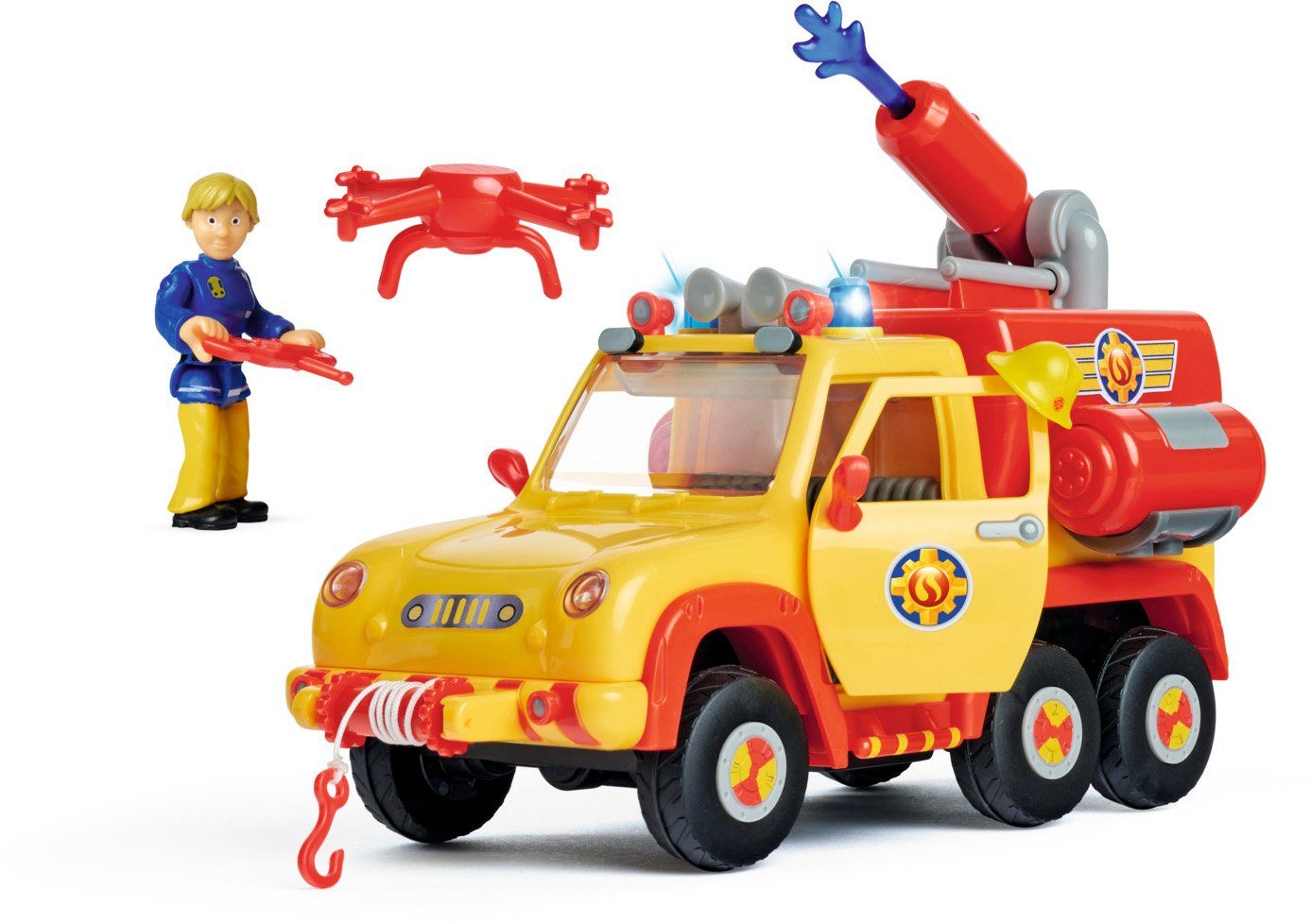 SIMBA Spielzeug-Feuerwehr Feuerwehrmann Sam, Venus 2.0, mit Sound- und Lichteffekten – Bild 4 von 5