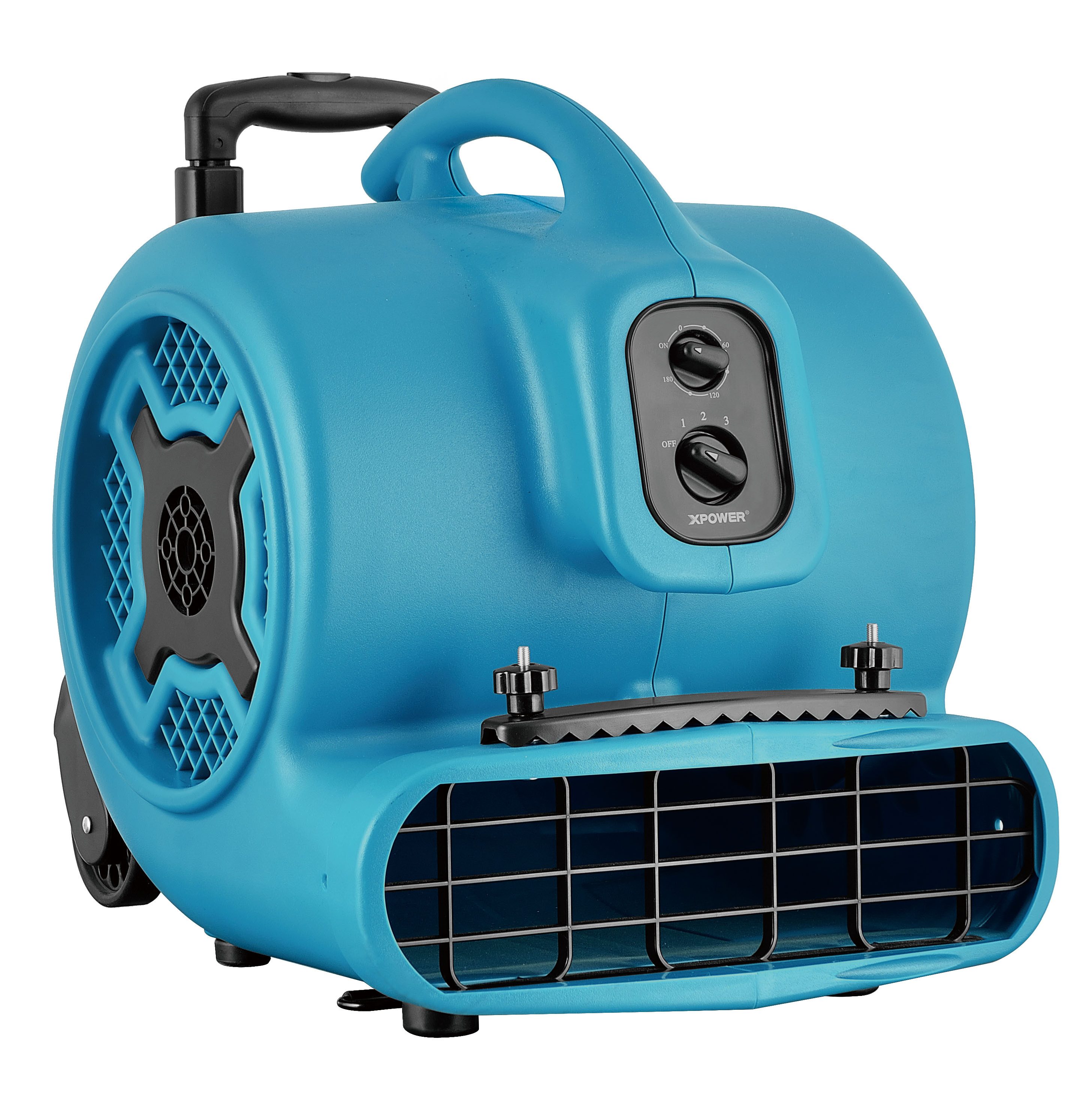 XPOWER Standventilator Bodenlüfter Turbolüfter Ventilator Trockner Bodenventilator Fußbläser, P-800THC, 40.5x47.5x47.5cm, SCHNELLER PUMP, MEHRZWECK, Einfache Bedienung