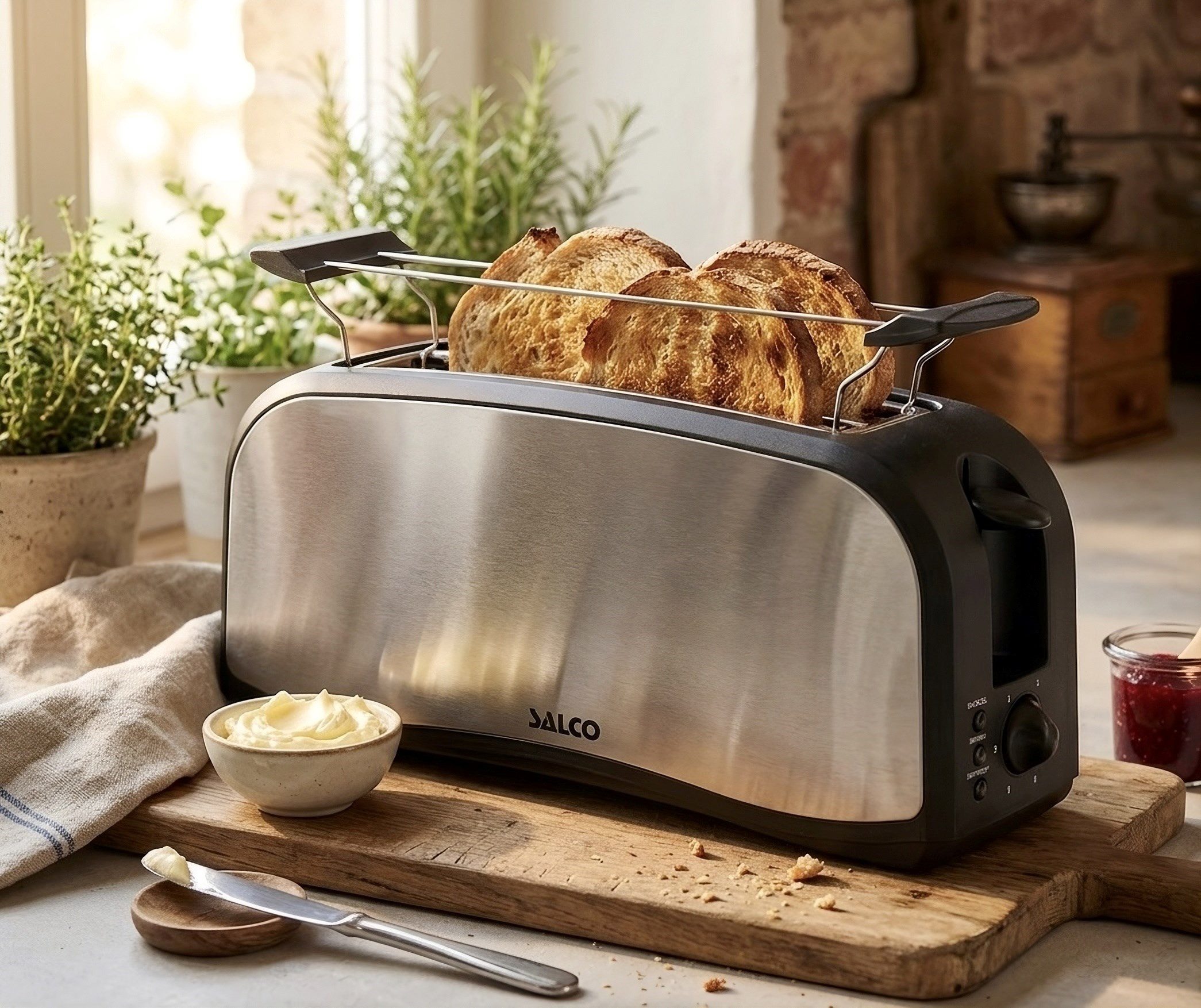 SALCO Toaster MT-1000, 1 langer Schlitz, für 1 Scheibe, 1000 W