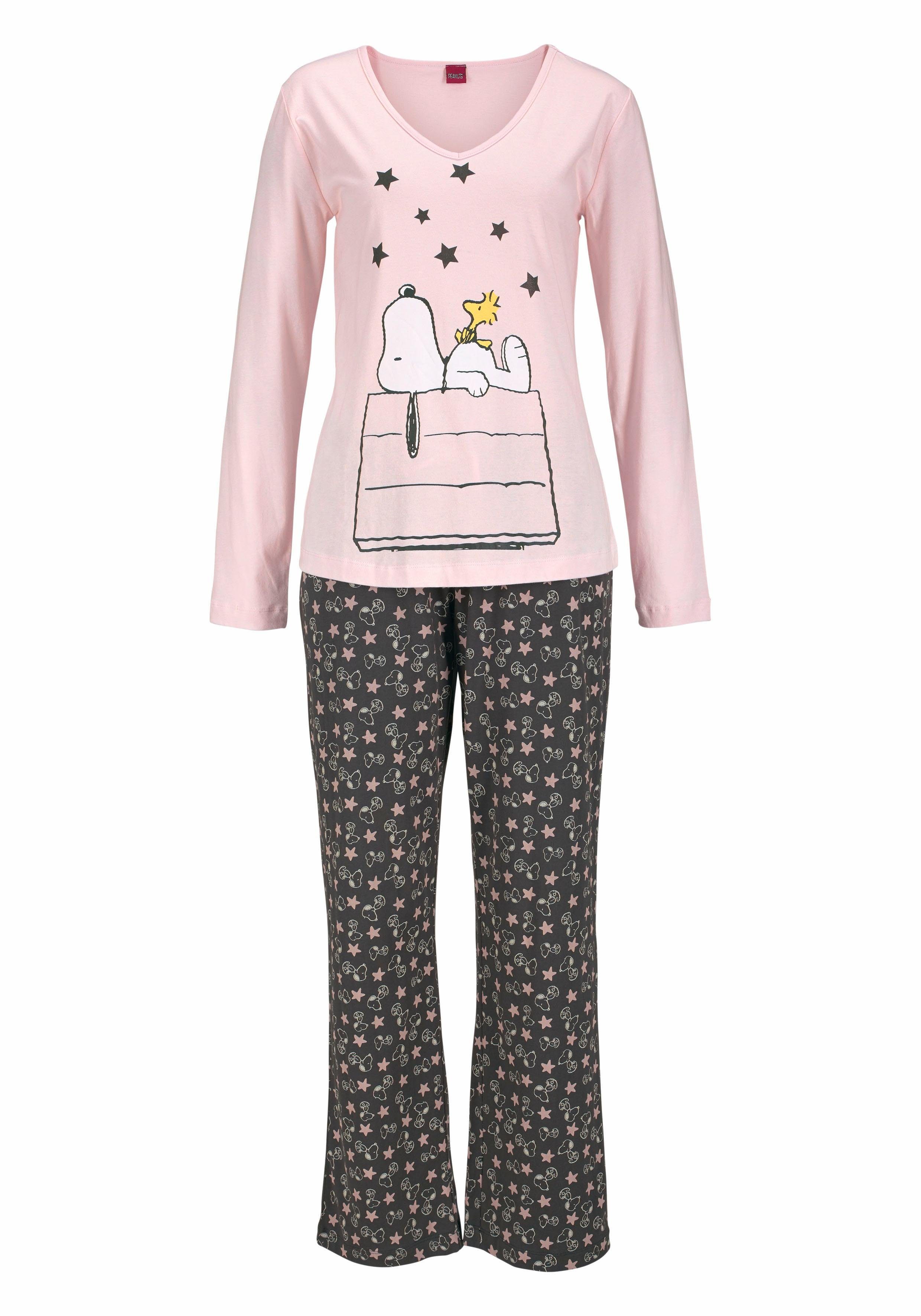 PEANUTS Pyjama (2 tlg., 2-teilig) in langer Form im niedlichen Snoopy-Desig günstig online kaufen