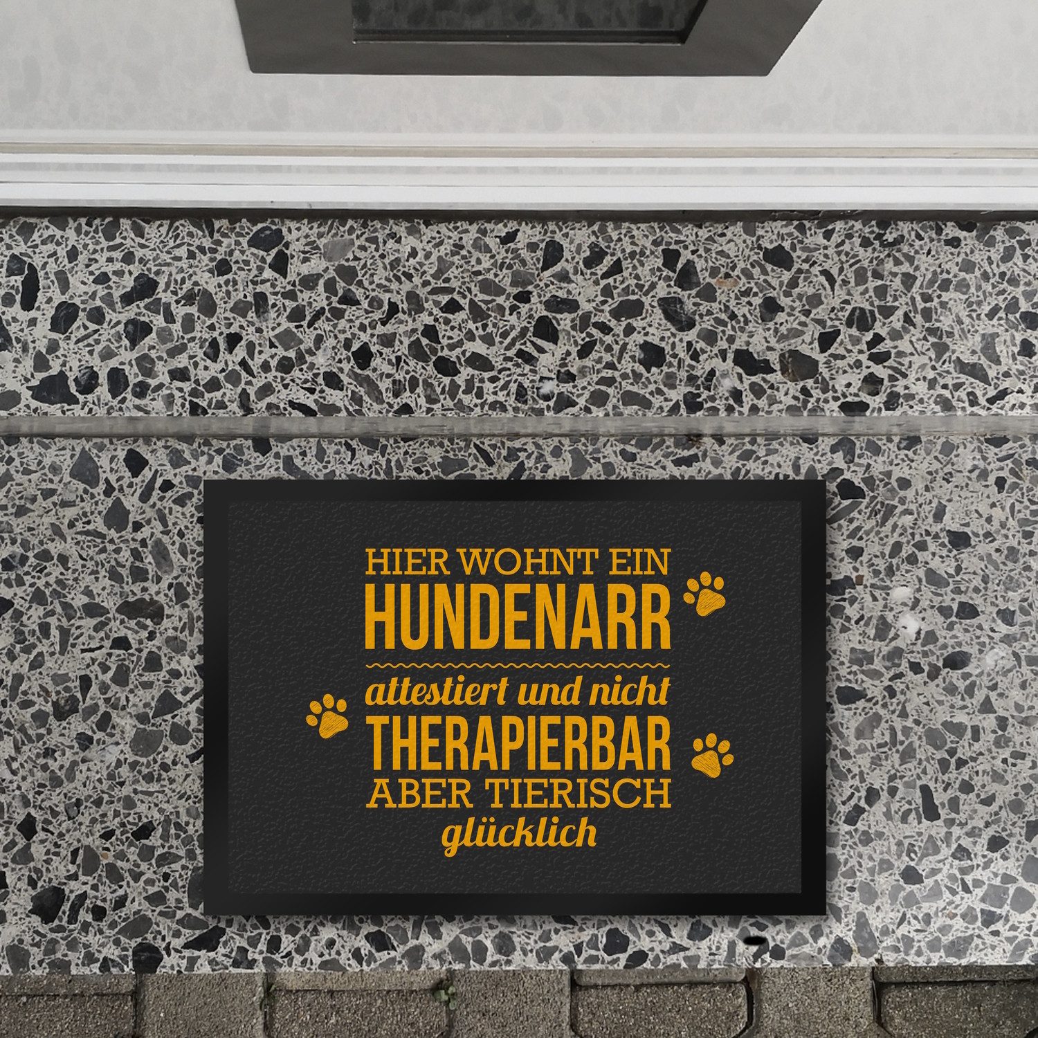 speecheese Fußmatte Hier wohnt ein Hundenarr günstig online kaufen