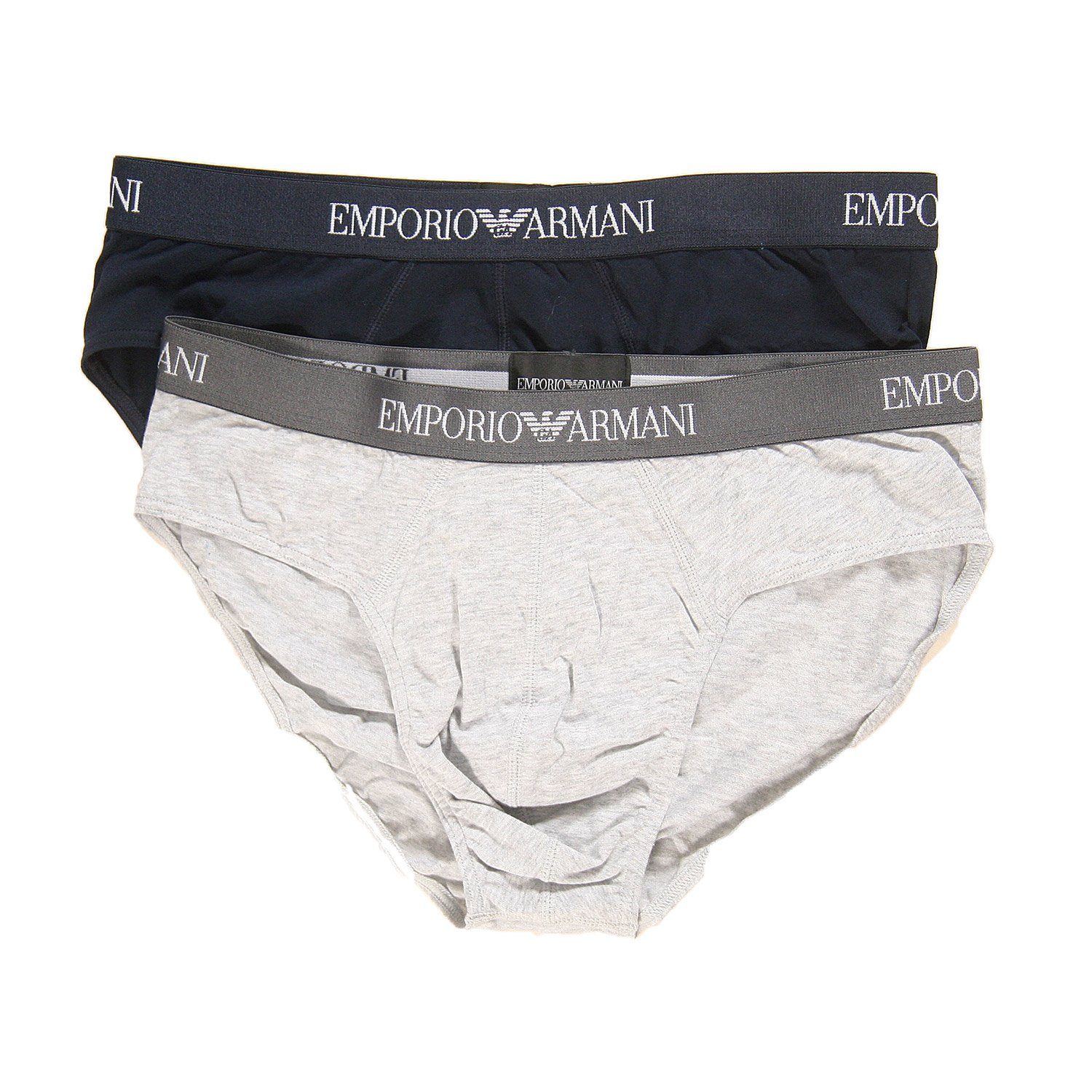 Emporio Armani Brief (Doppelpack, Slip 2er-Pack (15935) 2-St., 2er-Pack) Navy/Melange im CC722