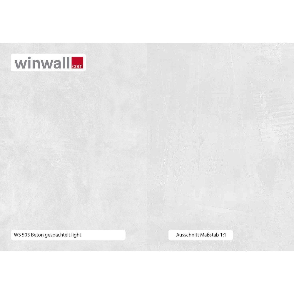winwall Duschrückwand Duschrückwände ALU-Verbundplatte Dekor: Beton gespachtelt hell, (1-tlg), Wandverkleidung aus Alu
