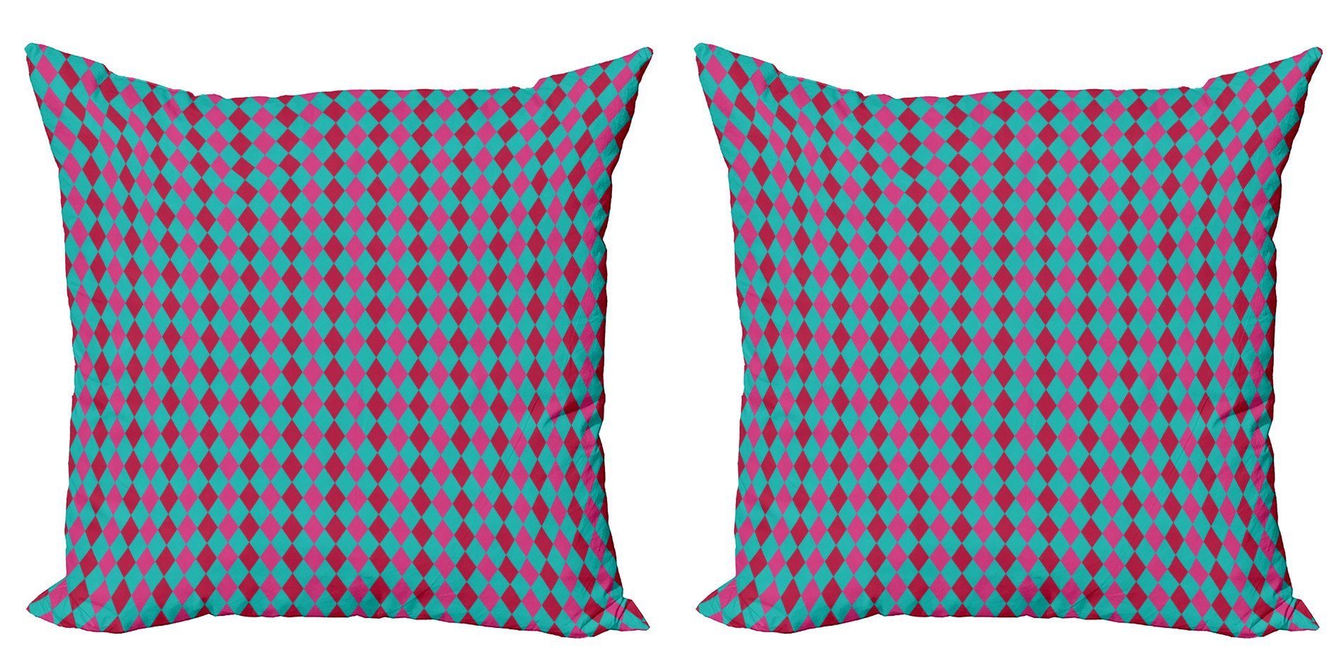 Kissenbezüge Modern Accent Doppelseitiger Digitaldruck, Abakuhaus (2 Stück), geometrische Rhombus Fröhlich Argyle