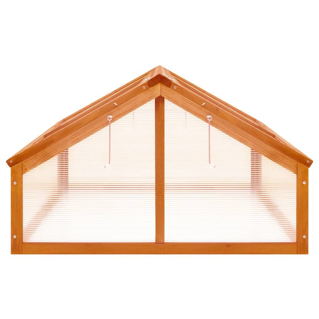 furnicato Gewächshaus Braun 114x80x50 c...