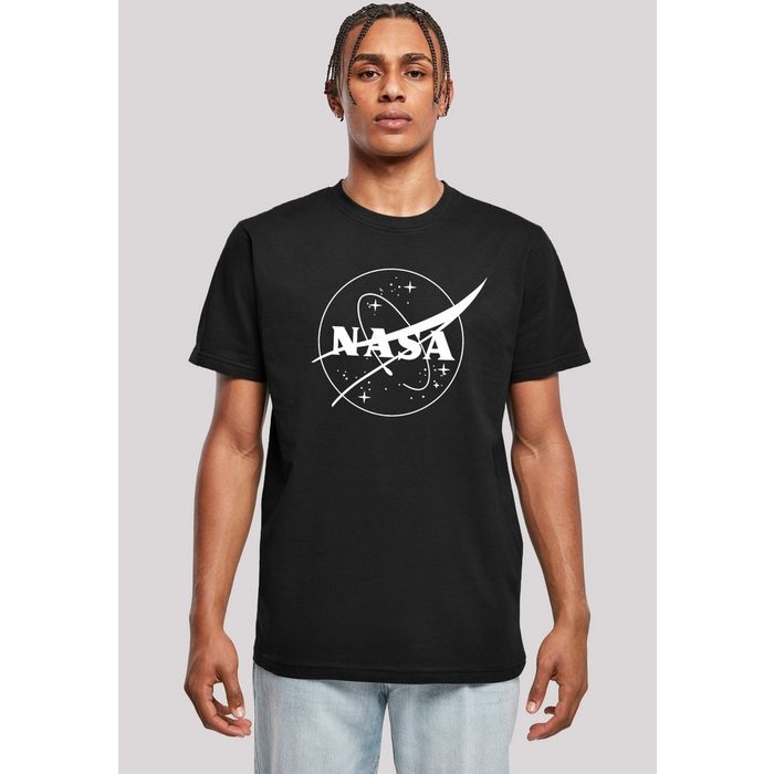 F4NT4STIC T-Shirt NASA Classic Insignia Logo Monochrome Herren Premium Merch Regular-Fit Basic Bedruckt