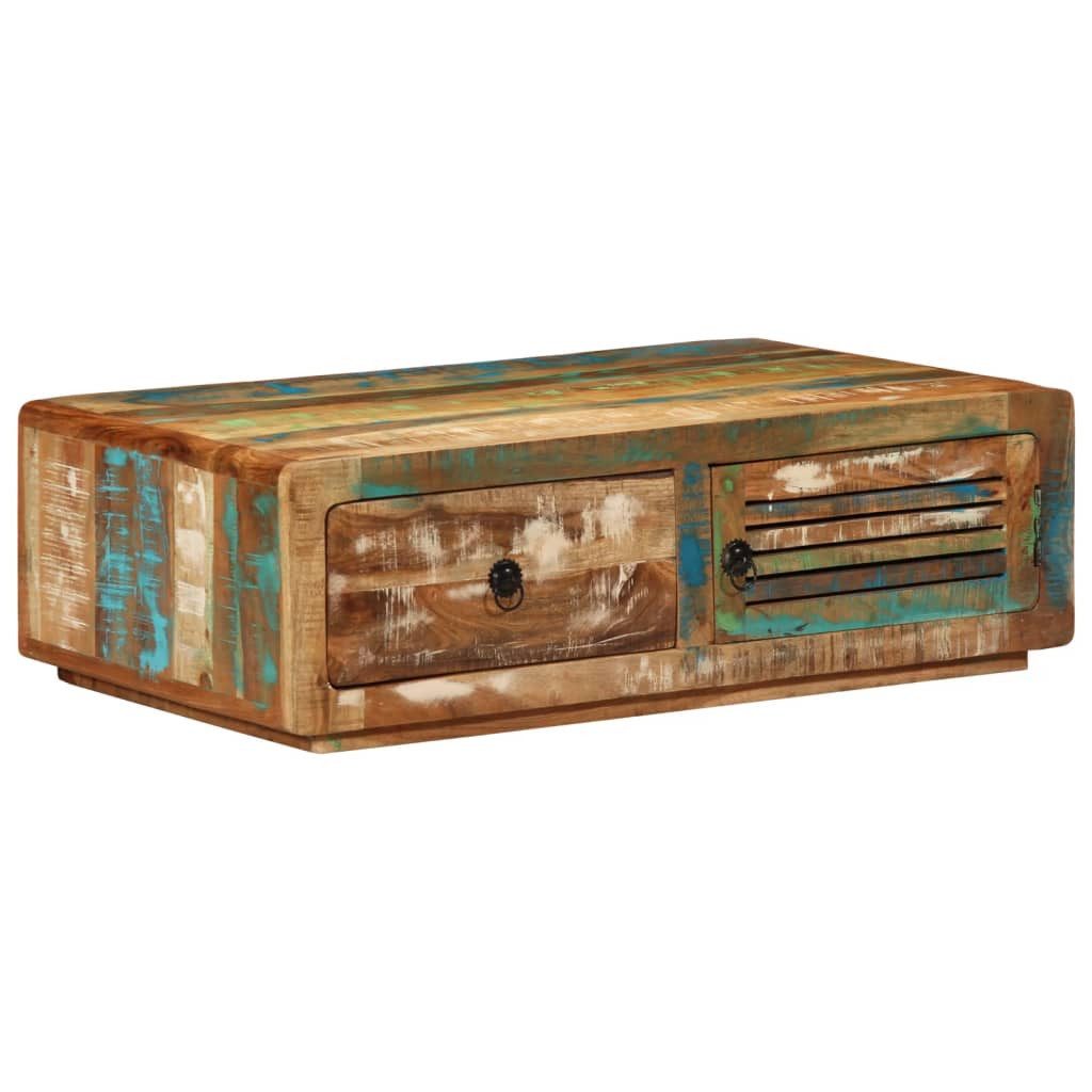 vidaXL Couchtisch Couchtisch 89x55x29 cm Altholz Massiv (1-St)