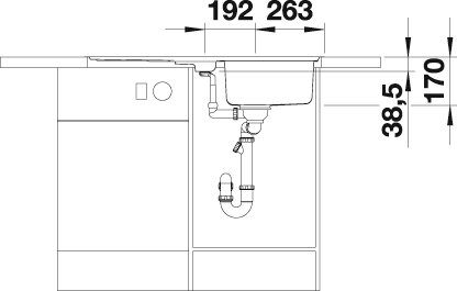 Blanco Küchenspüle Pro Edelstahleinsatz 5 rechteckig, inklusive 1 S-IF, CLASSIC