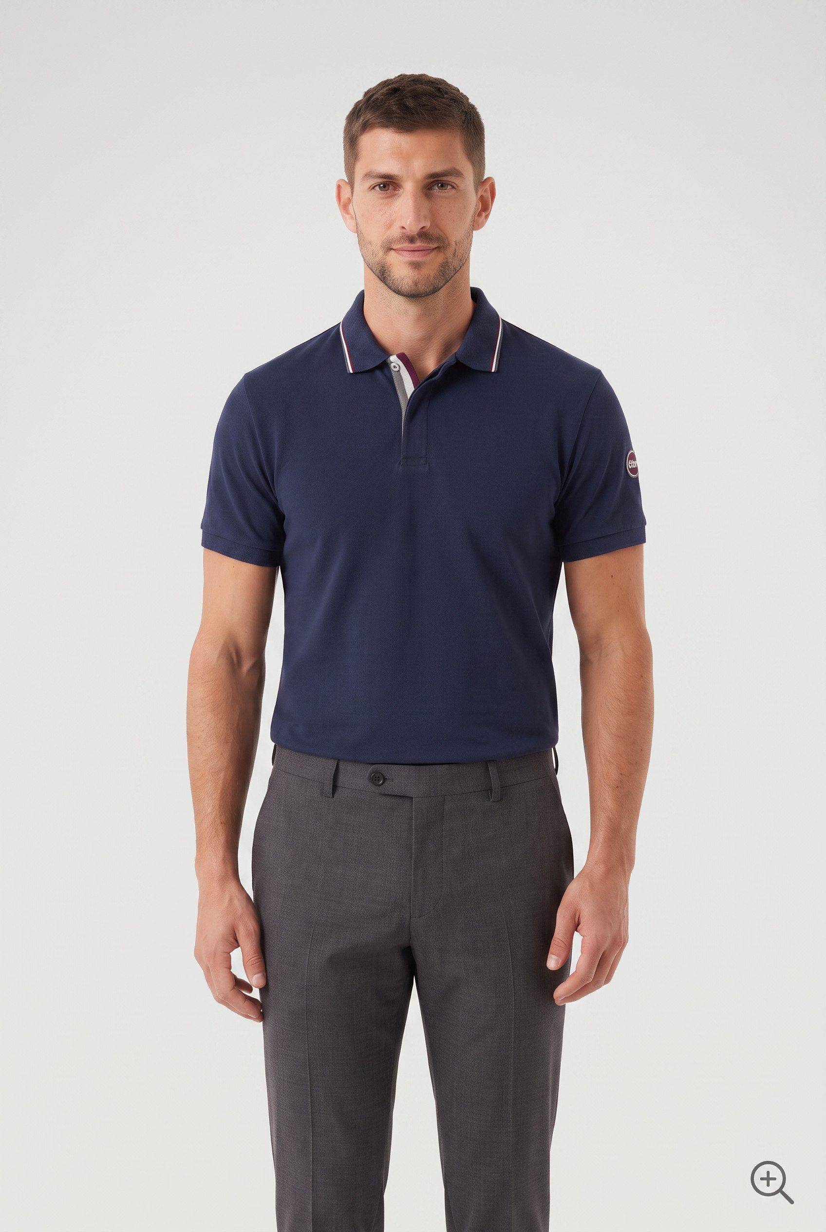 Colmar Poloshirt MENS KNITTED SHIRT aus Baumwolle, verdeckte Knopfleiste, regular fit