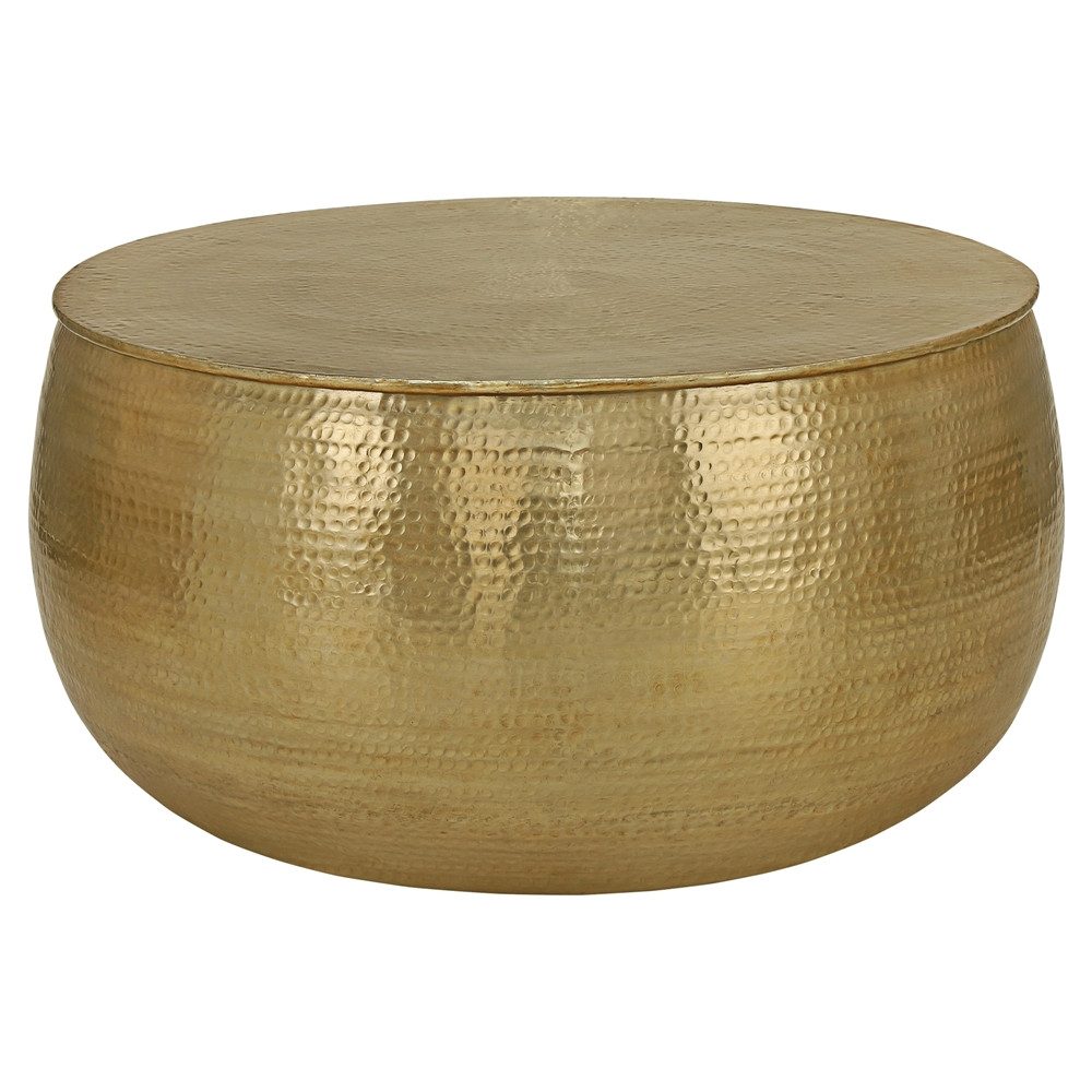 WOMO-DESIGN Couchtisch Wohnzimmertisch Ø90x45 cm in Hammerschlag Optik Sofa günstig online kaufen