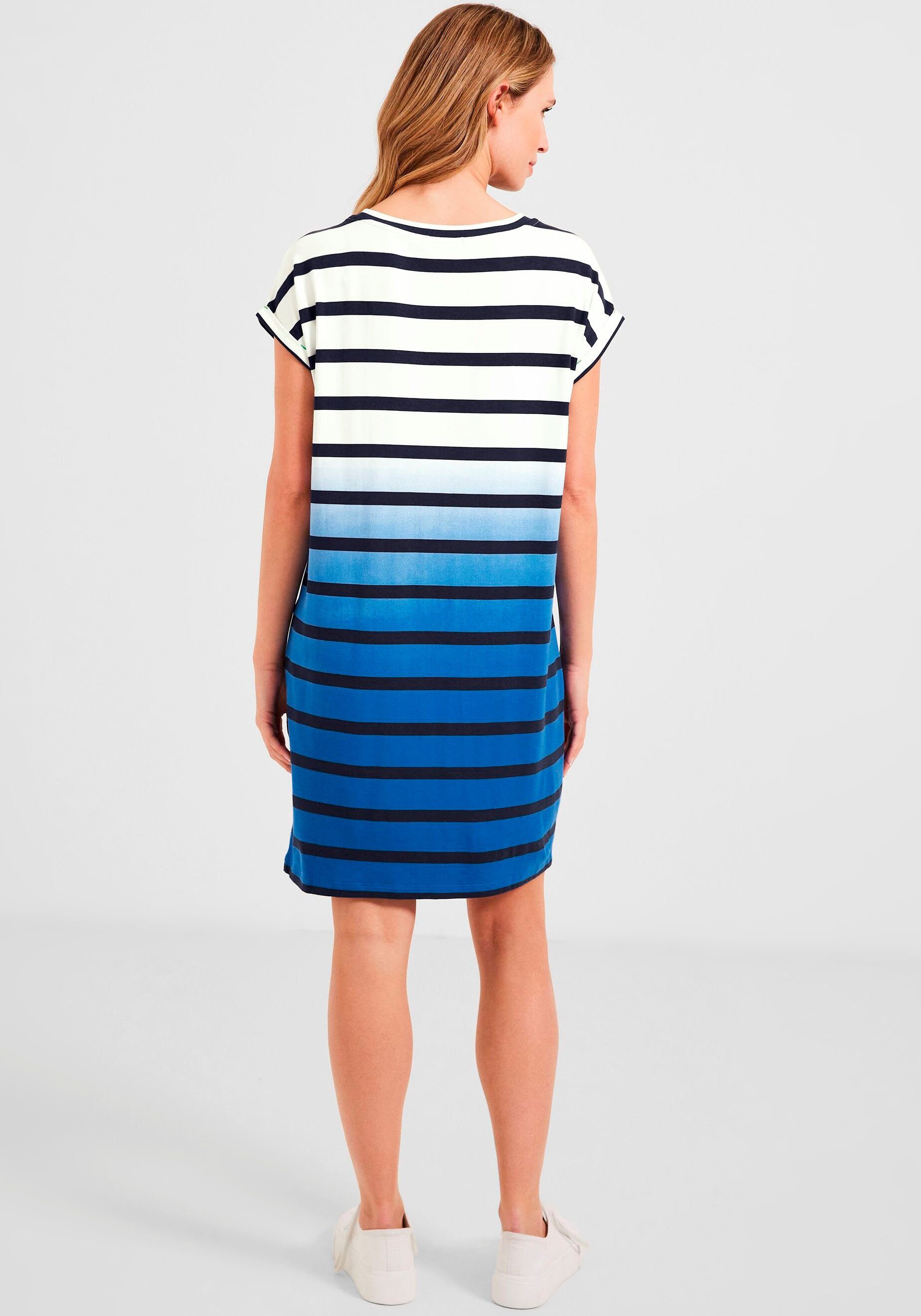 EOS_Striped mit Dye Dip gewollten Falten Dress Sweatkleid Cecil