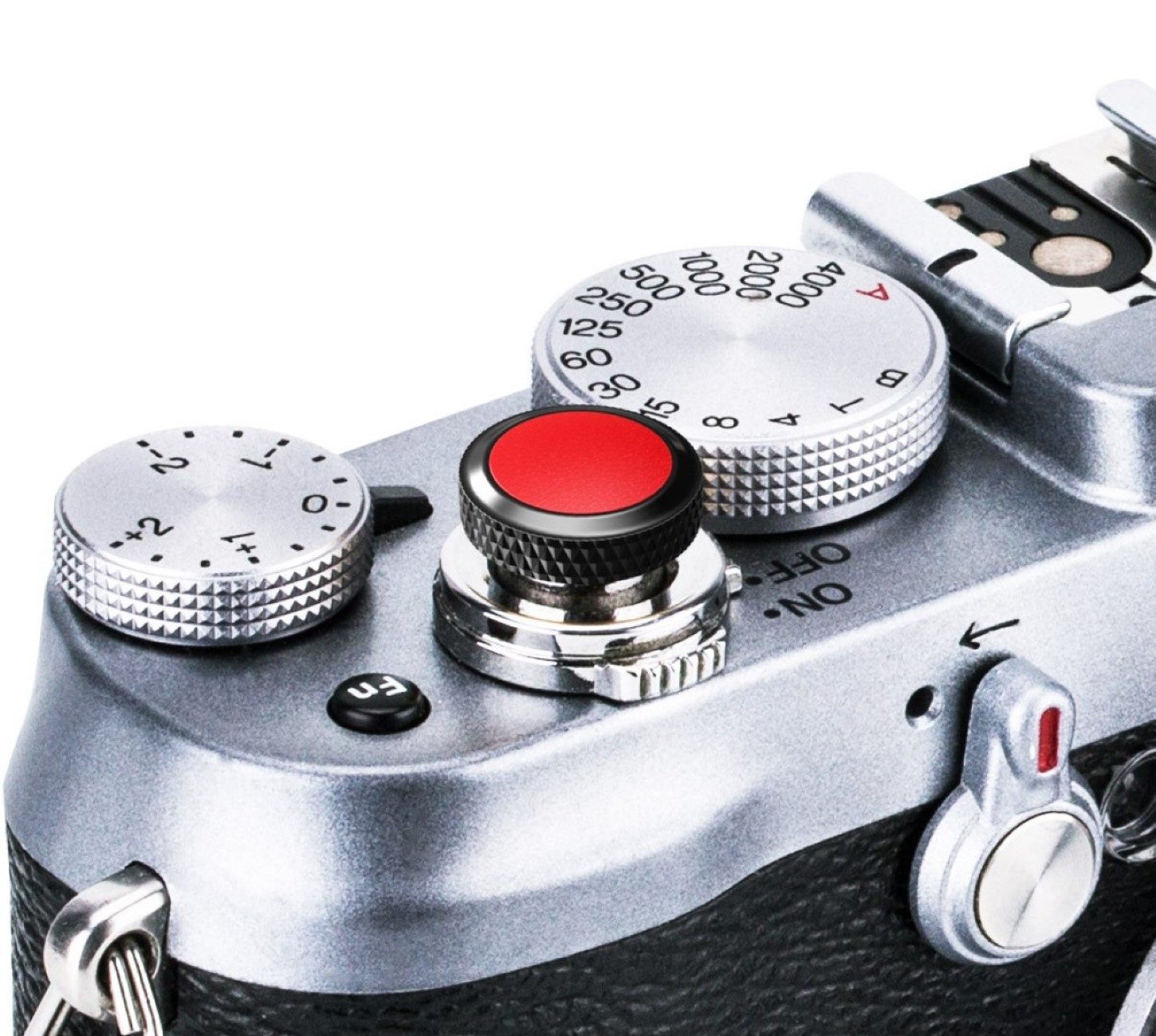 JJC Kamerazubehör-Set Deluxe Soft Release Button aus Kupfer und Silikon stilvoll Rot