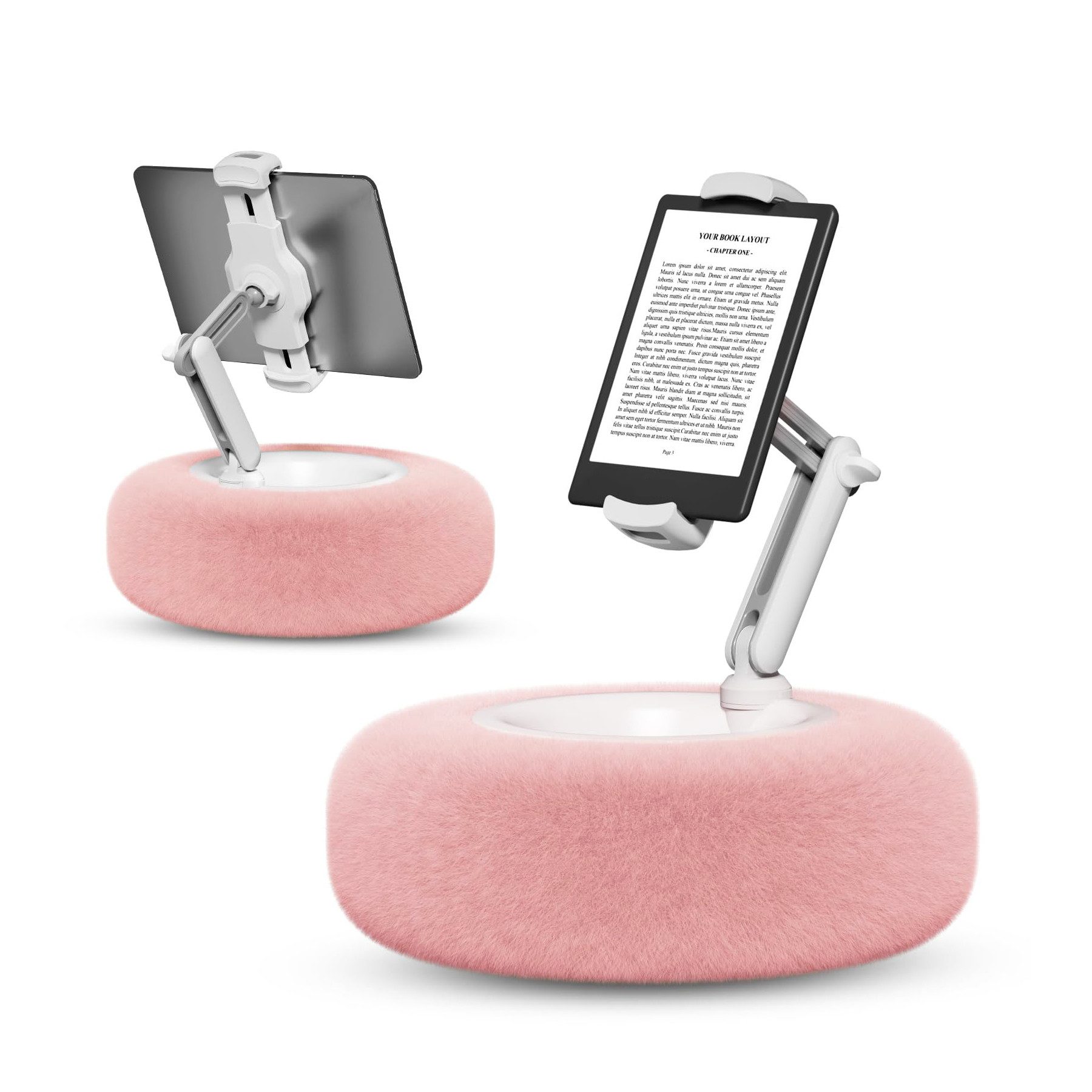 Diwzbyn Stützelement Tablet Halter Kissen, Verstellbarer Tabletständer für Bett und Sofa, 1-St., Tablet Halterung für 4,7–11 Zoll Geräte