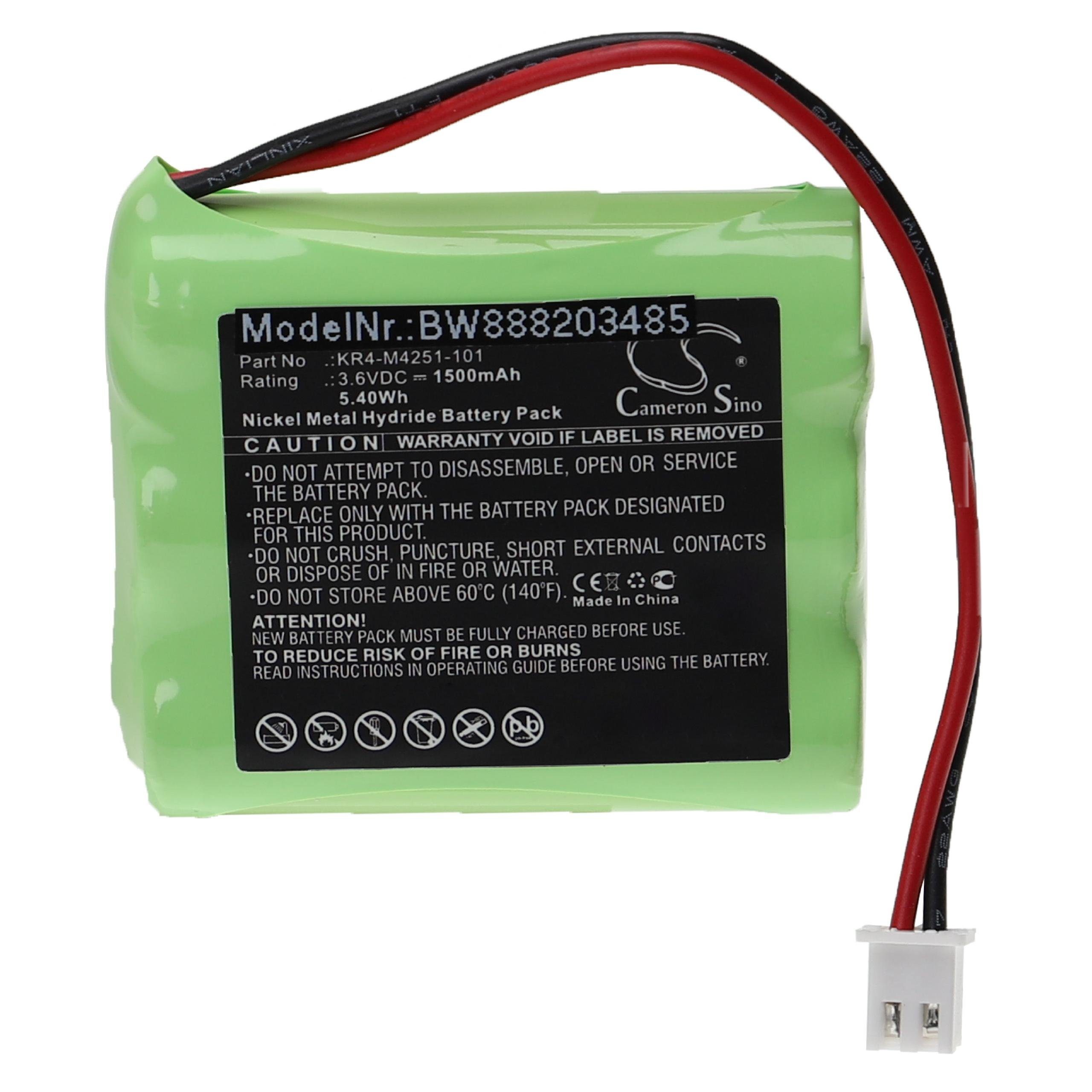 passend mAh Yamaha vhbw Industrieroboter 3,6V, KR4-M4251-101 Steuerungssystem 1500 für NiMH) / Akku (1500mAh,