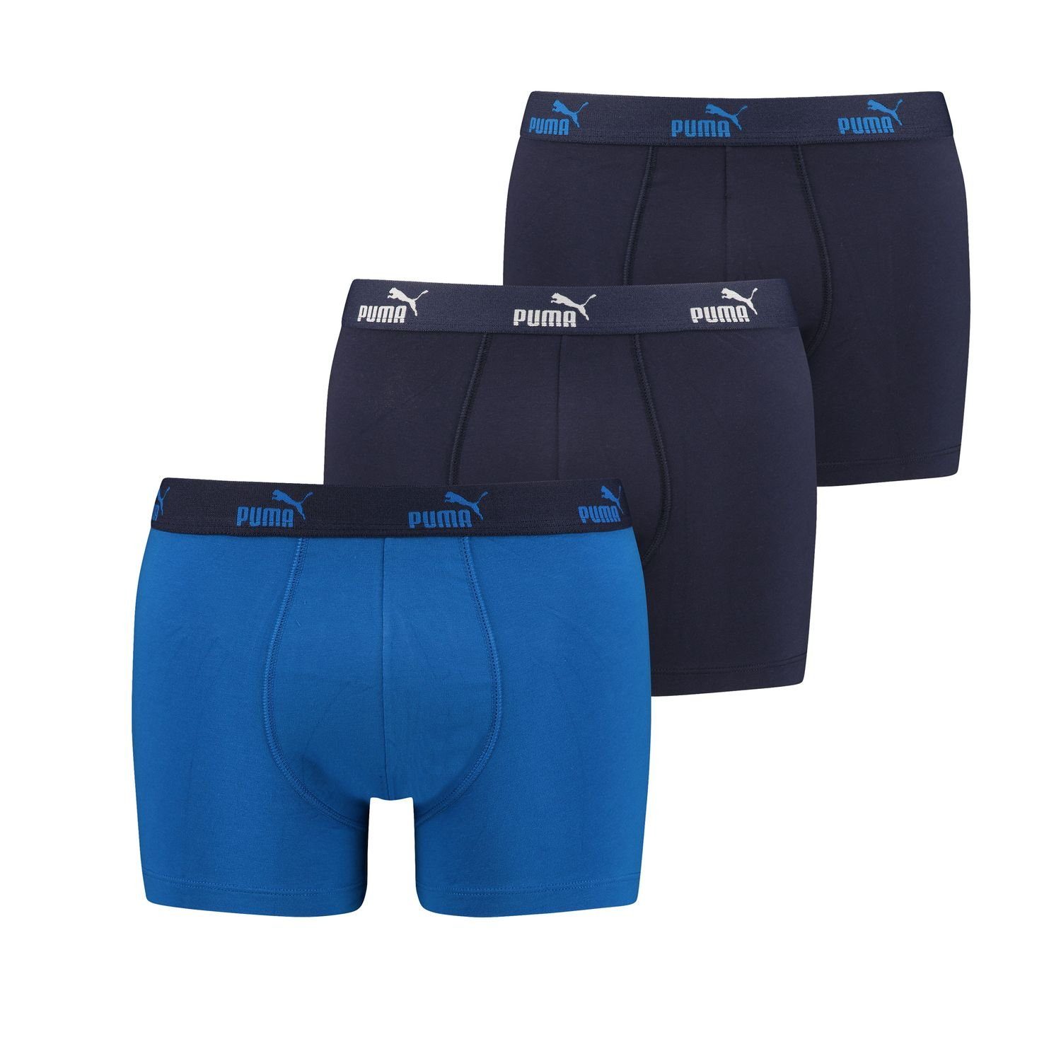 PUMA BODYWEAR Boxershorts Everyday Bodywear (4-St) ohne Eingriff, Logo-Bund im 3er Pack