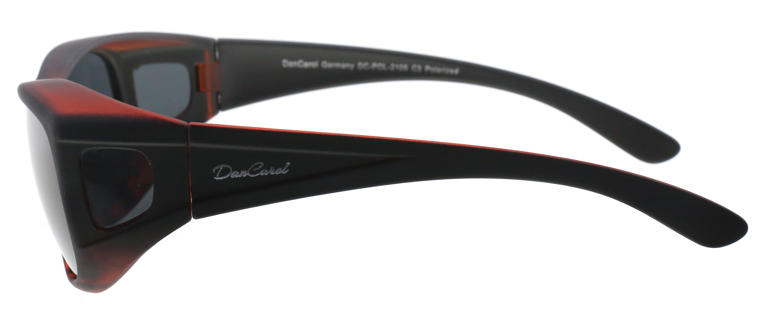 DanCarol Sonnenbrille DC-POL-2105 -C4 Überbrille -Mit Polarisierte Gläser besonderen Schutz vor Licht- und Blendeffekten aller Art!
