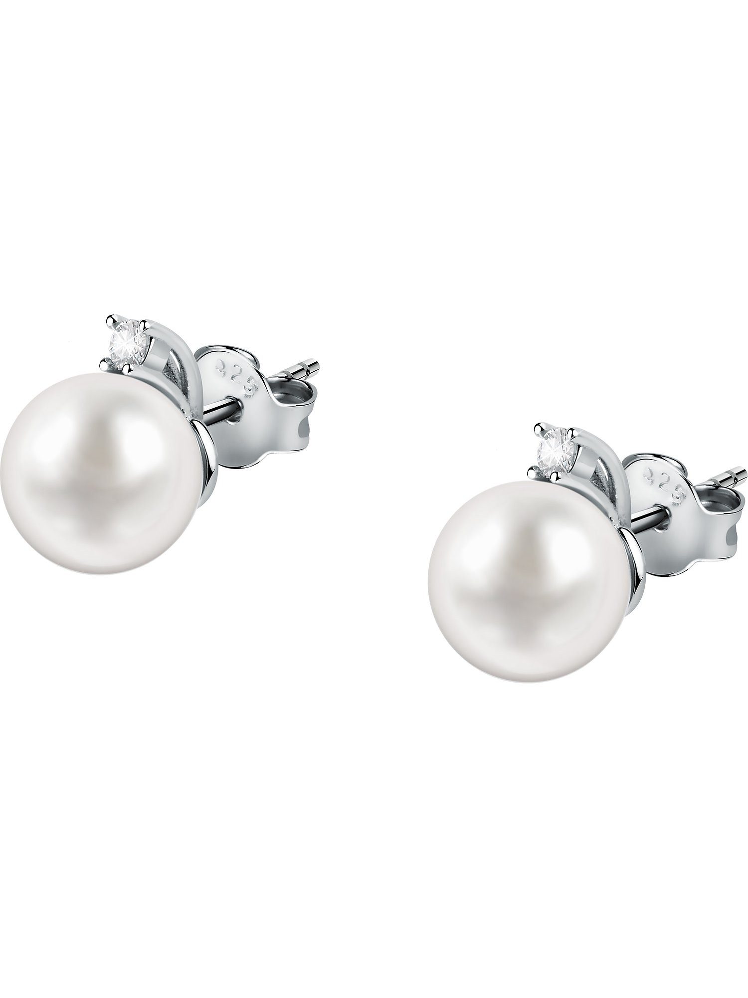 Paar Ohrstecker FAVS Damen-Ohrstecker 925er Silber Süßwasserperle