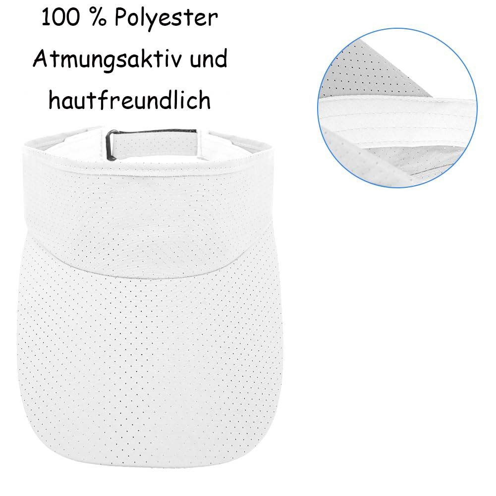 Zaewry Schirmmütze Visor Cap Herren und Damen, Atmungsaktiv und Schweißabsorbierend