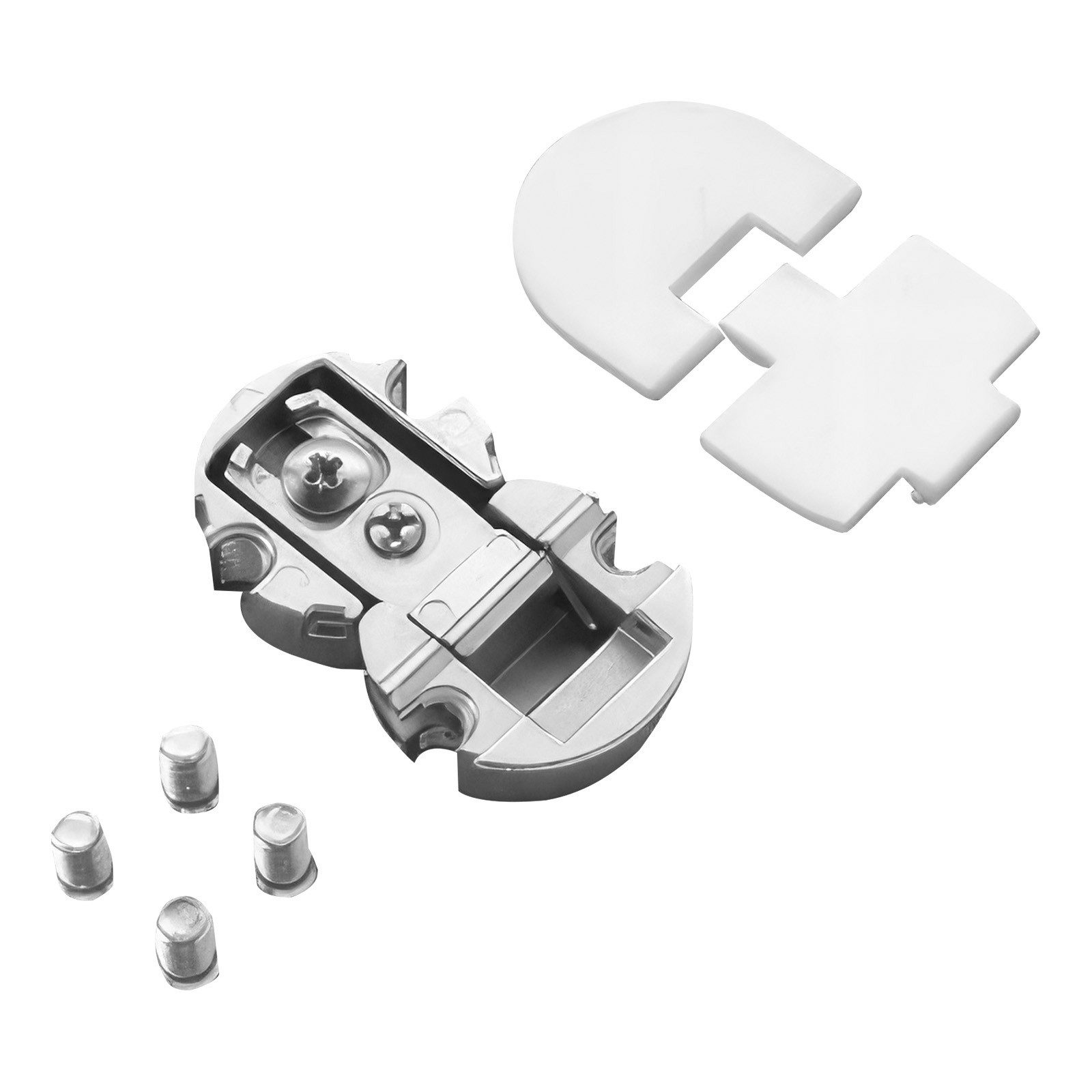 Salice Möbelbeschlag Salice Pacta Klappenscharnier Barfachscharnier Tragkraft 20 kg (1 St), perfekt für breite Möbelklappen Mittelscharnier Pacta weiß