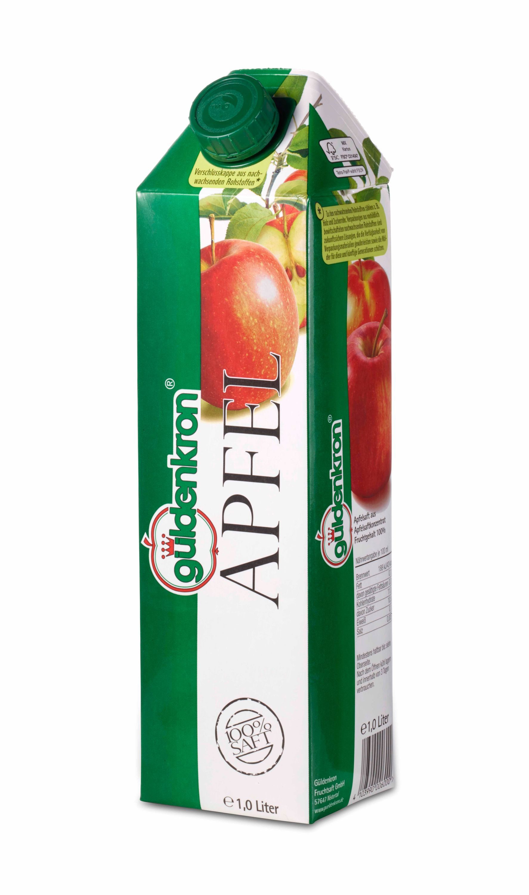 Joyce Saft, Güldenkron Apfel Fruchtsaft Getränk Schraubverschluss 1000ml