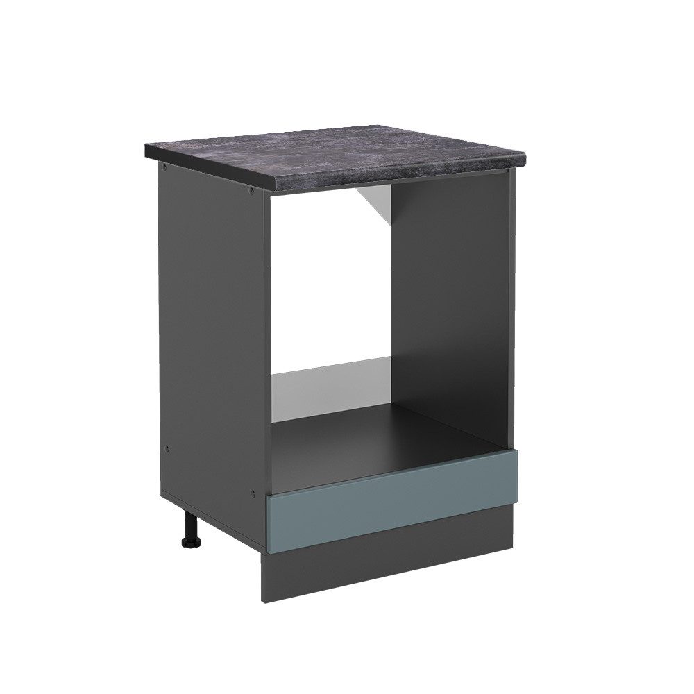 Vicco Herdumbauschrank R-Line, Blau-Grau/Anthrazit, 60 cm, günstig online kaufen
