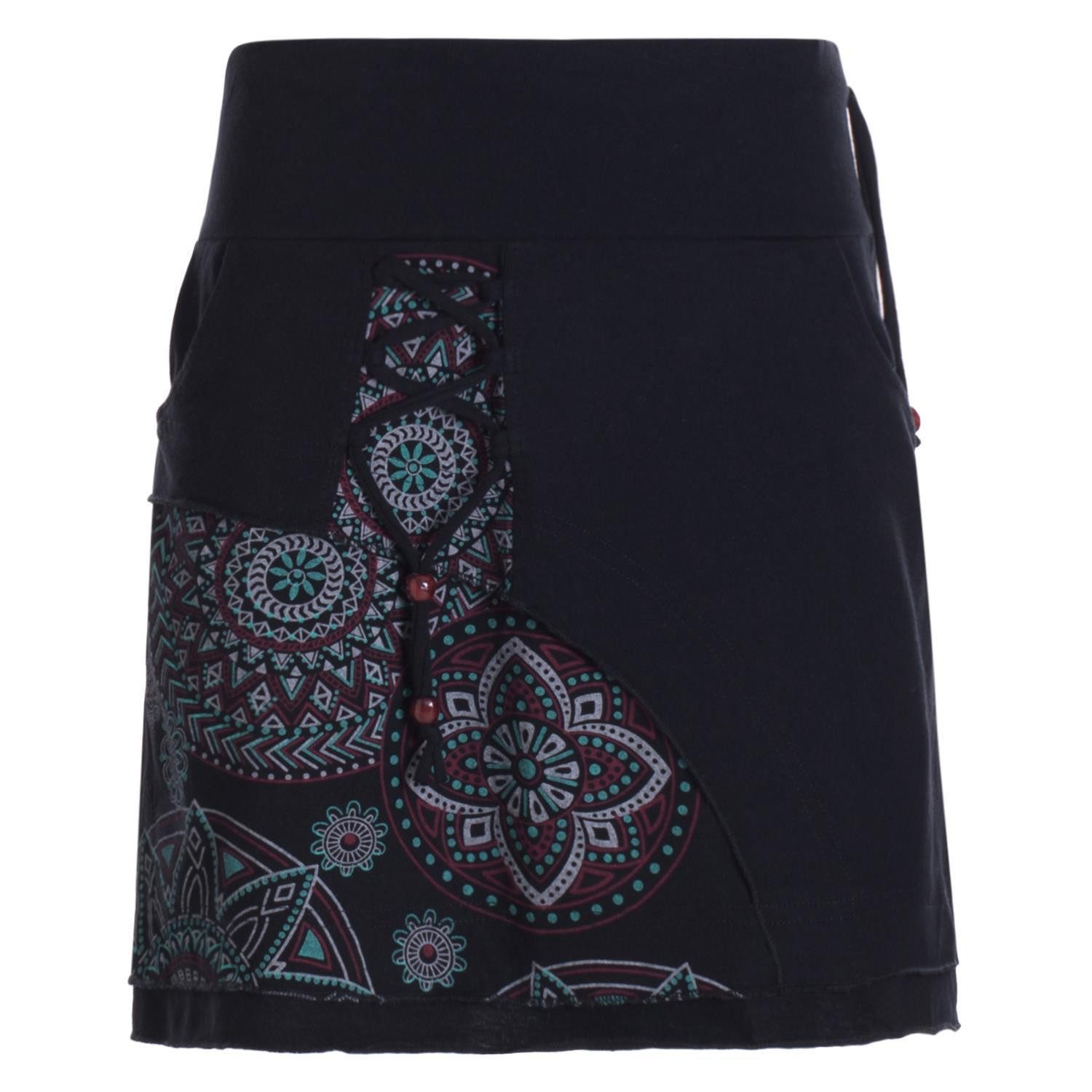 Vishes Minirock Damen Baumwolle Mandala-Muster breiter günstig online kaufen