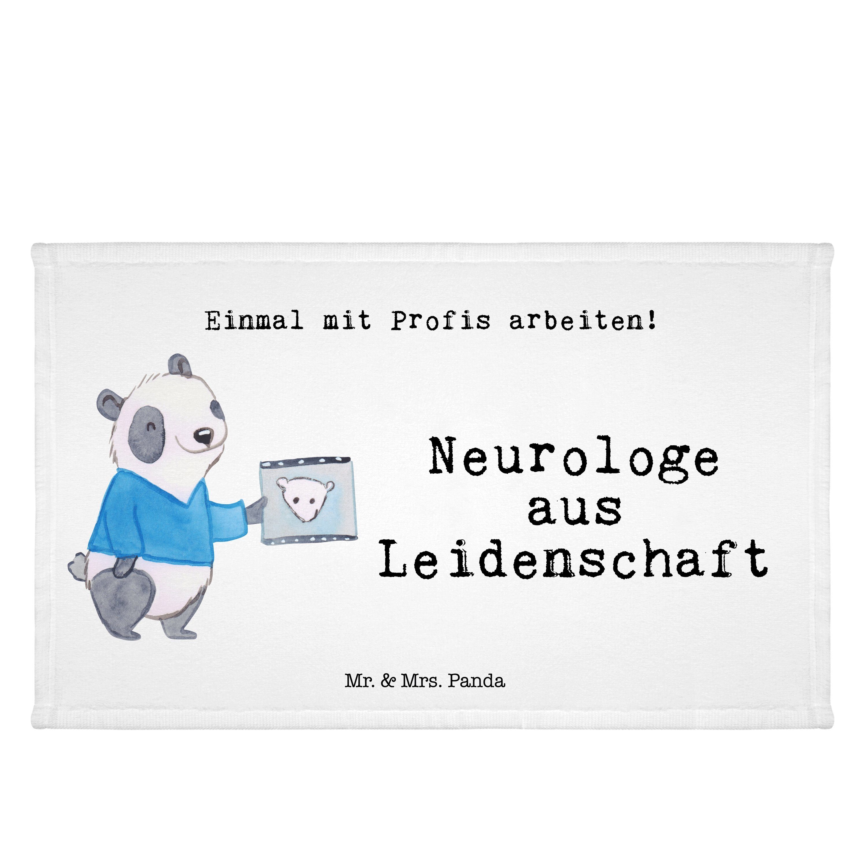 Mr. & Panda Weiß Mrs. Frottie, Neurologe Handtuch - (1-St) Medizinstudium, Geschenk, Leidenschaft - aus