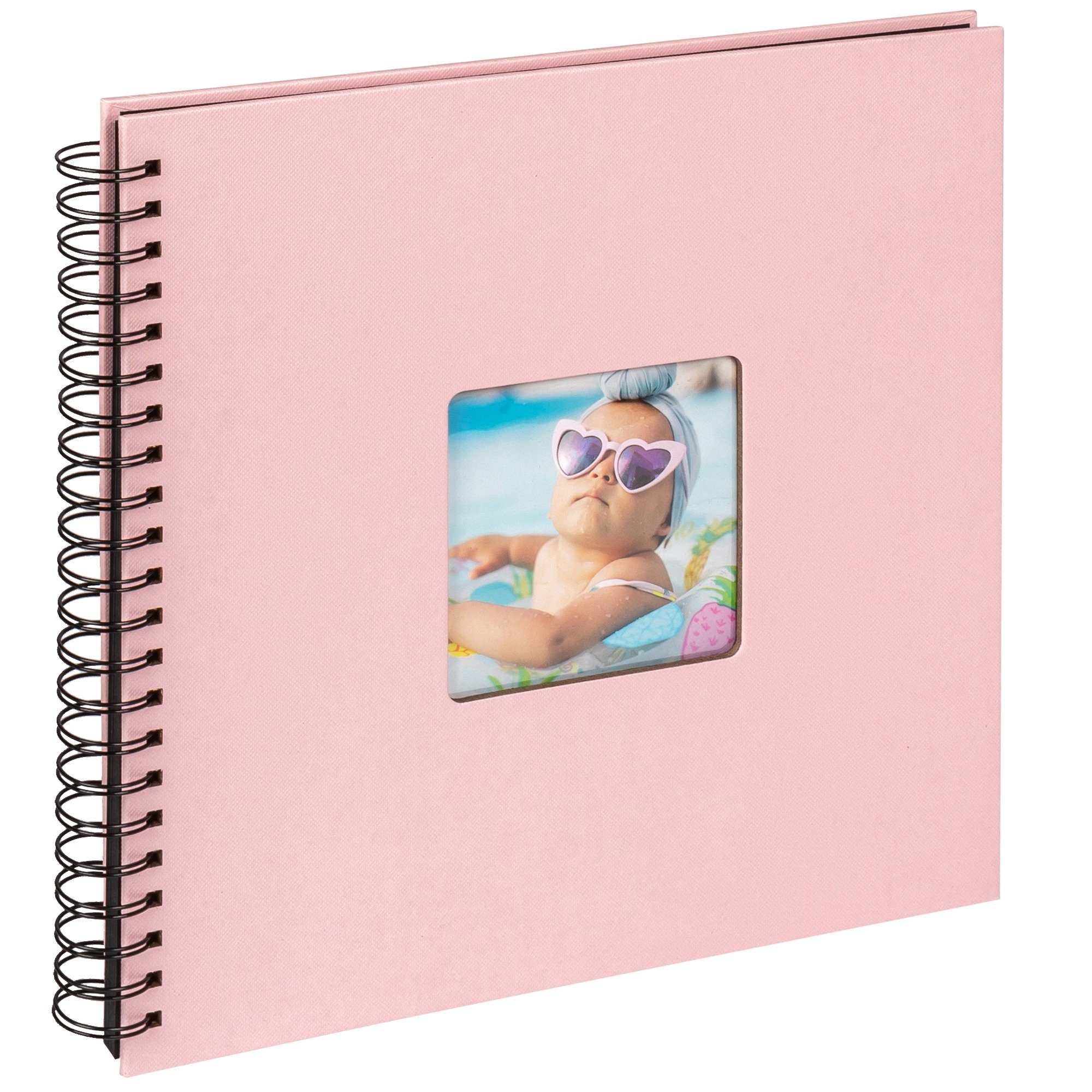 Walther Design Fotoalbum Fun Spiralalbum 30 x 30 cm, Spiralalbum, Papiereinband, quadratischer Bildausschnitt