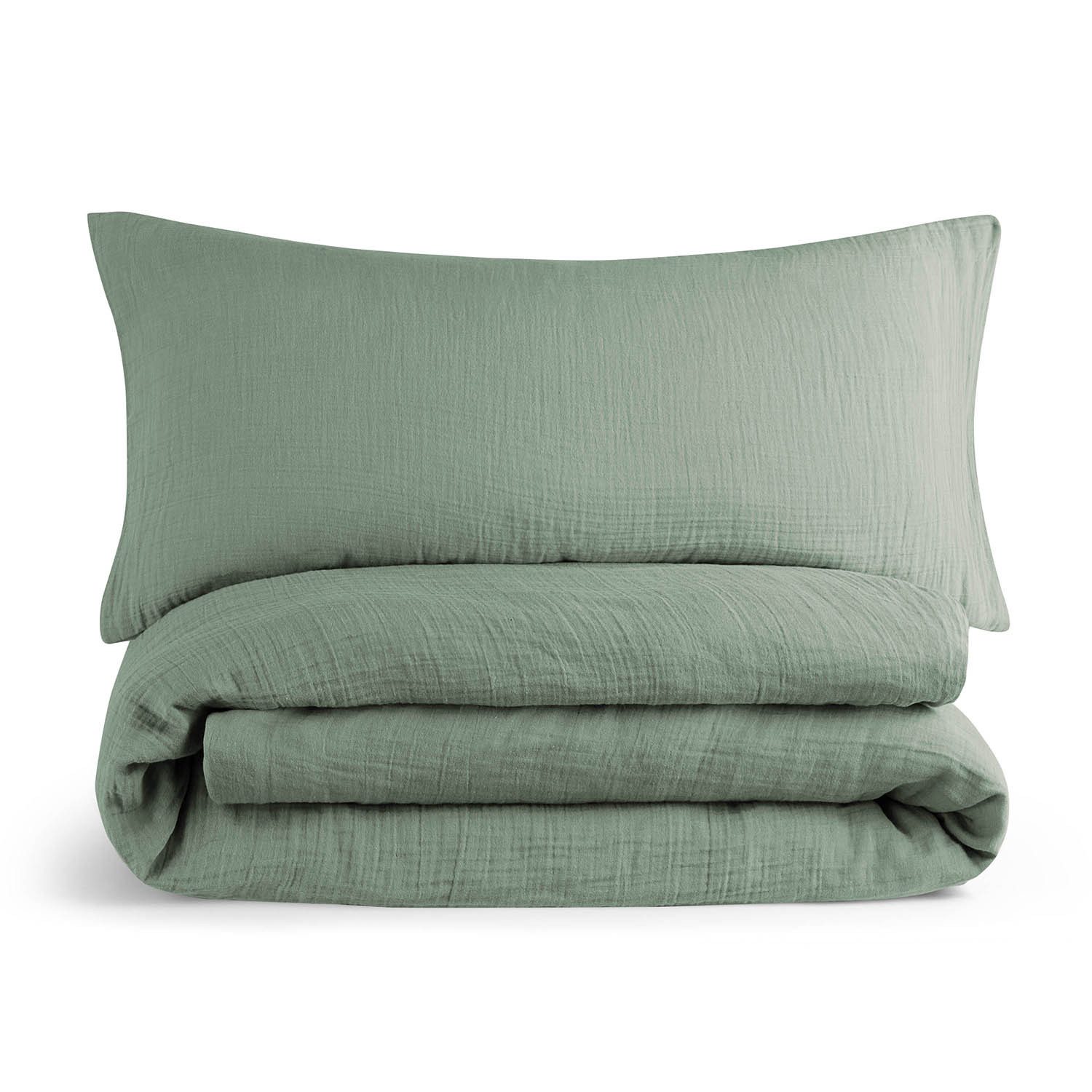 Blumtal Bettwäsche Musselin 100% Baumwolle im Set, Kopfkissenbezug & Decken günstig online kaufen