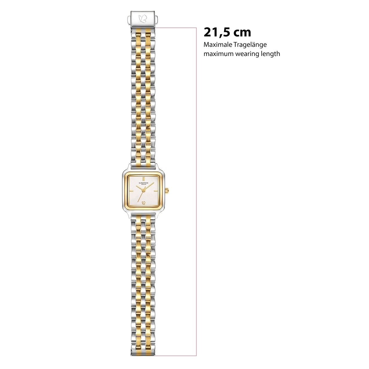 Glanzstücke München Quarzuhr silber/gelbgold