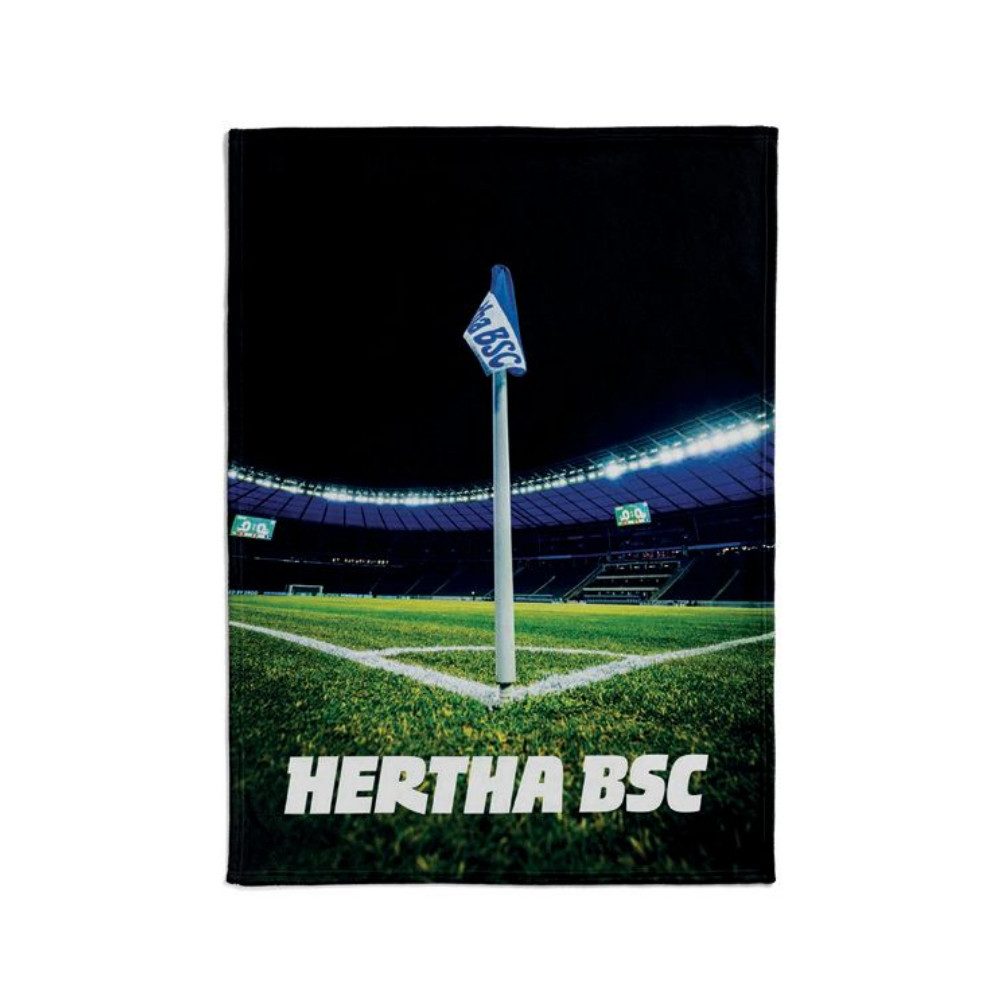 Hertha BSC Berlin Tagesdecke Hertha BSC Fleecedecke Eckfahne
