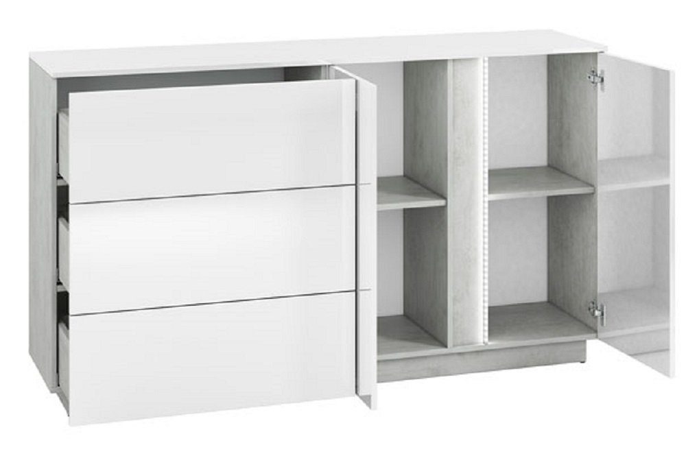 Sideboard (Kommode), 95 B/T/H: x 40 x cm cm inkl. LED-Beleuchtung 165 Feldmann-Wohnen - LUMENS cm