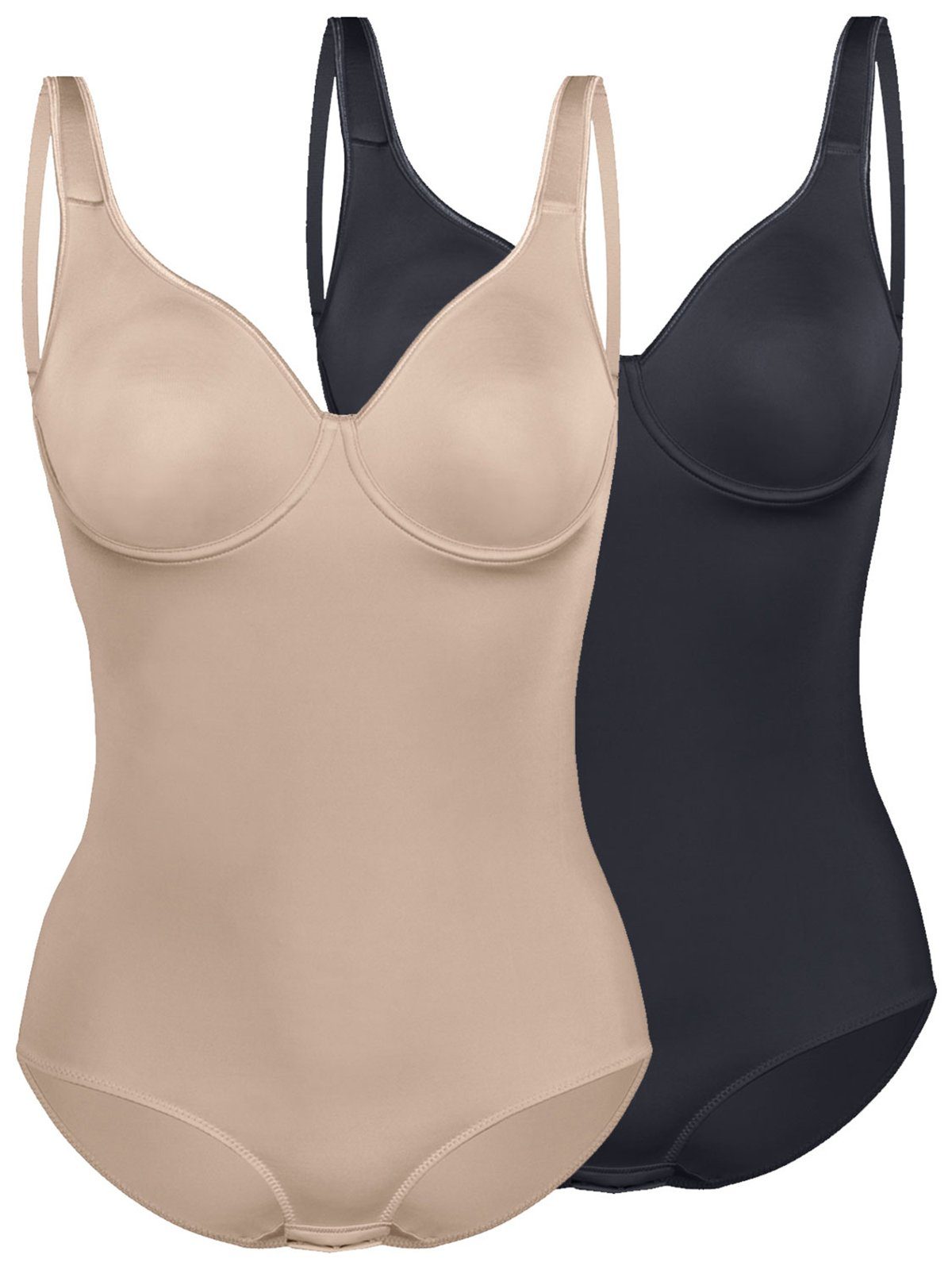 Body Bügel mit formendes BASIC 2-tlg) 2er (Spar-Set, Body Sassa CONTROL Sparpack Vorderfutter Haut-Schwarz