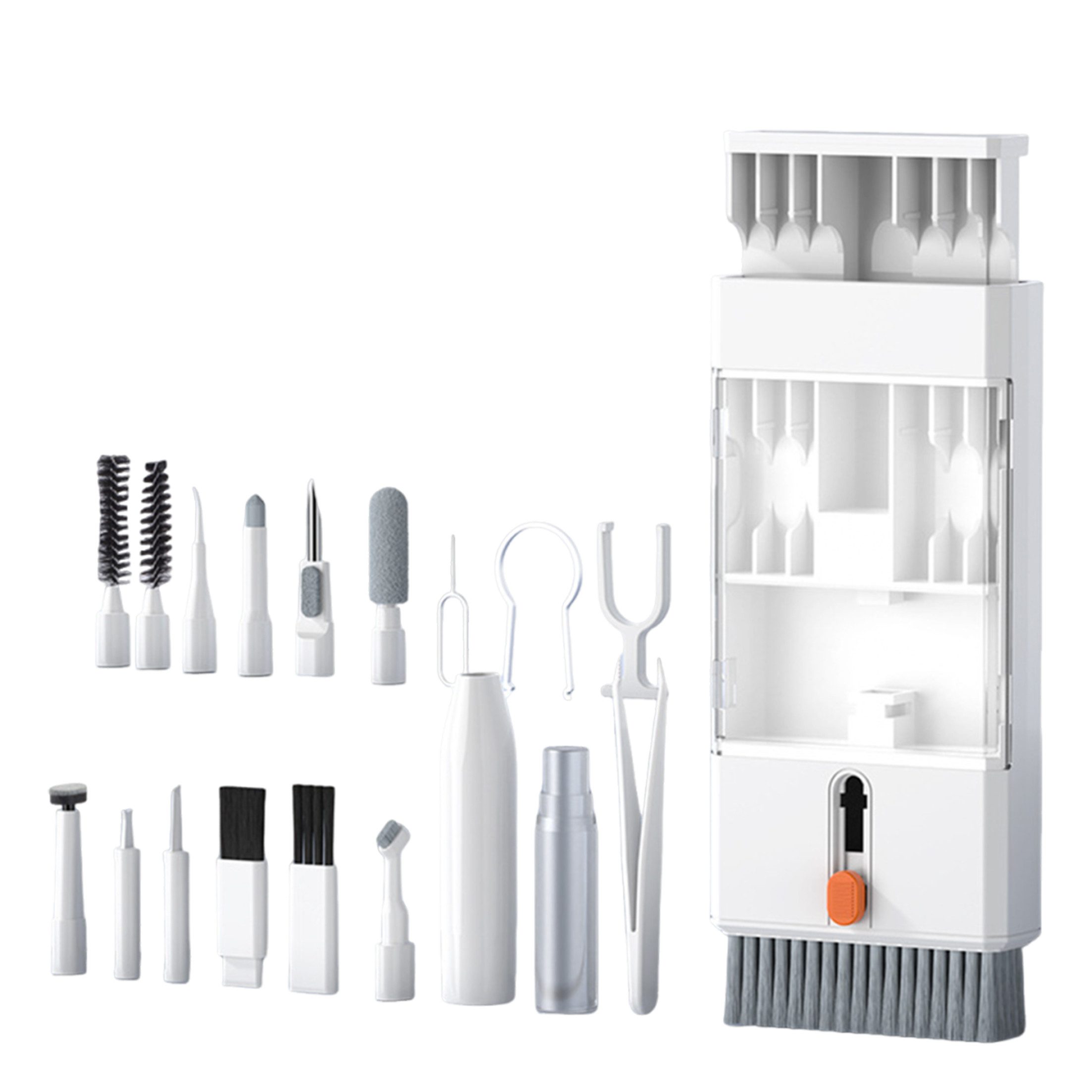 KINSI Tastatur-Reinigungs-Set 10-in-1 Reinigungs-Set für Digitalgeräte,geeignet für Tastatur,PC, mit Bürsten,Schabern und Pinzetten für den täglichen Gebrauch