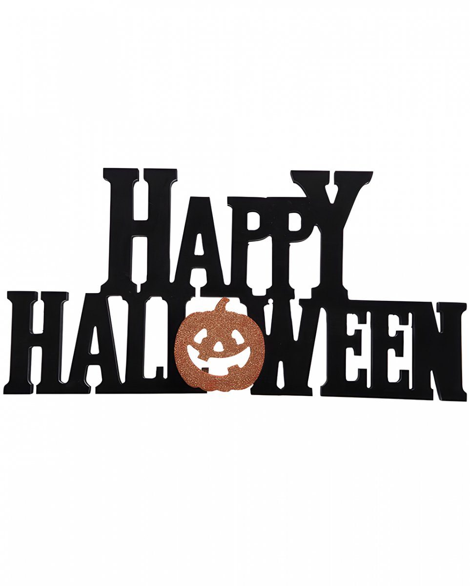 Horror-Shop Dekofigur Happy Halloween Holz Aufsteller als Tischdeko 40cm