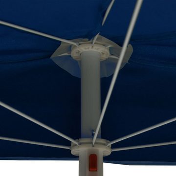 furnicato Sonnenschirm Halb-mit Mast 180x90 cm Azurblau
